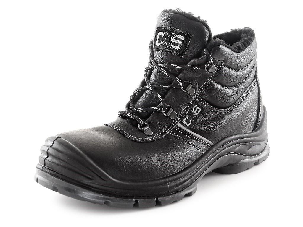 Ankle footwear SAFETY STEEL NICKEL S3: Safety ankle footwear, winter, with steel toe cap and insole. Material: upper made of 1,8 - 2 mm hydrophobic grain leather with reflective P…