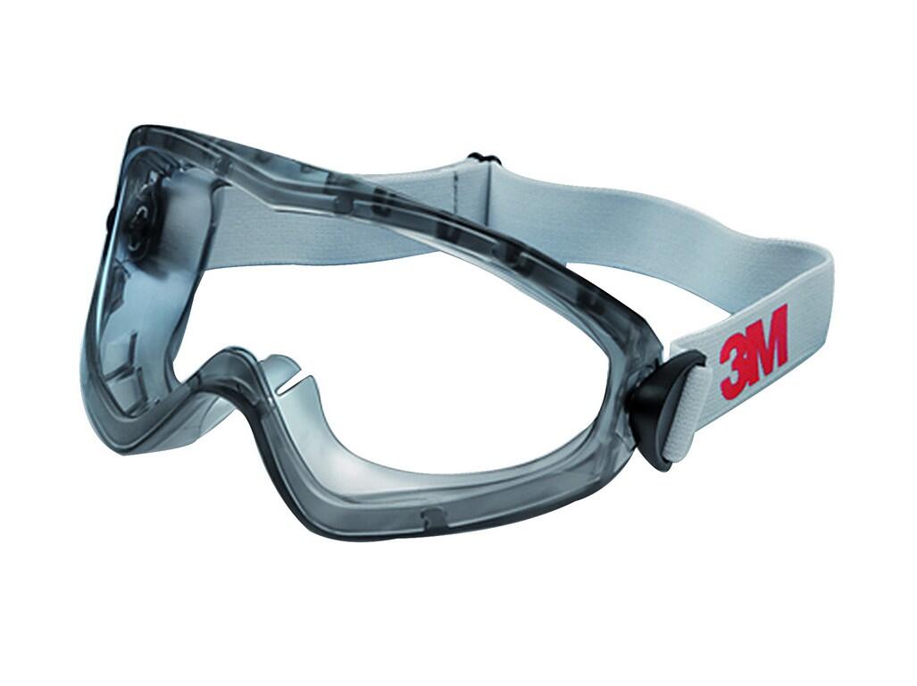 Goggles 3M 2890A: Light, indirect vents, slim design for excellent fit over the face, wide, comfortable and adjustable strap with pivoting ratchet, anti-fog visor. Suitable for pr…