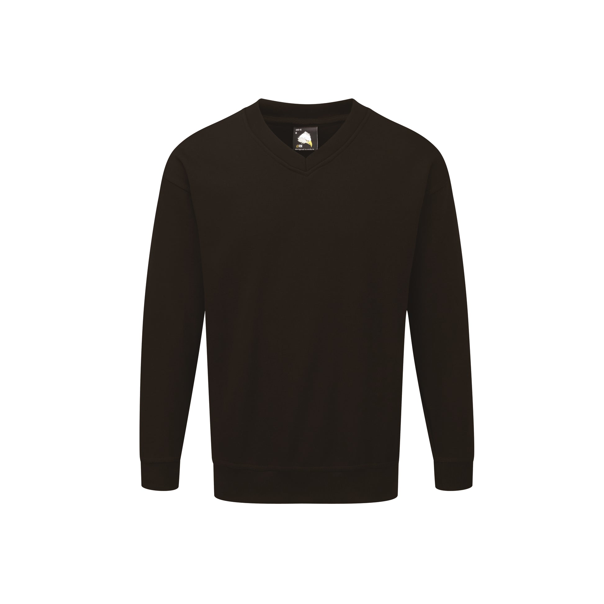 Buzzard V-Neck Sweatshirt Black Front