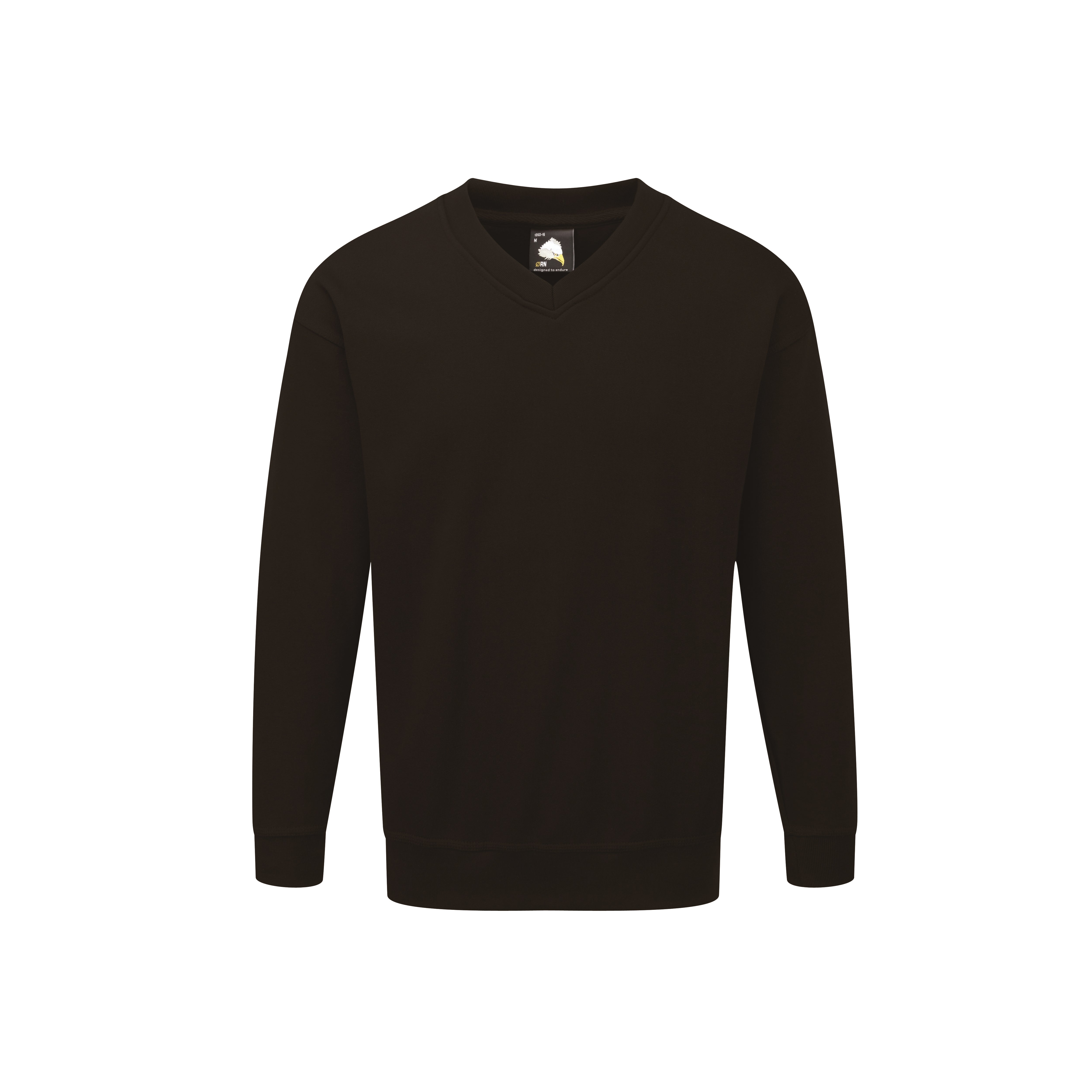 Buzzard V-Neck Sweatshirt Black Front