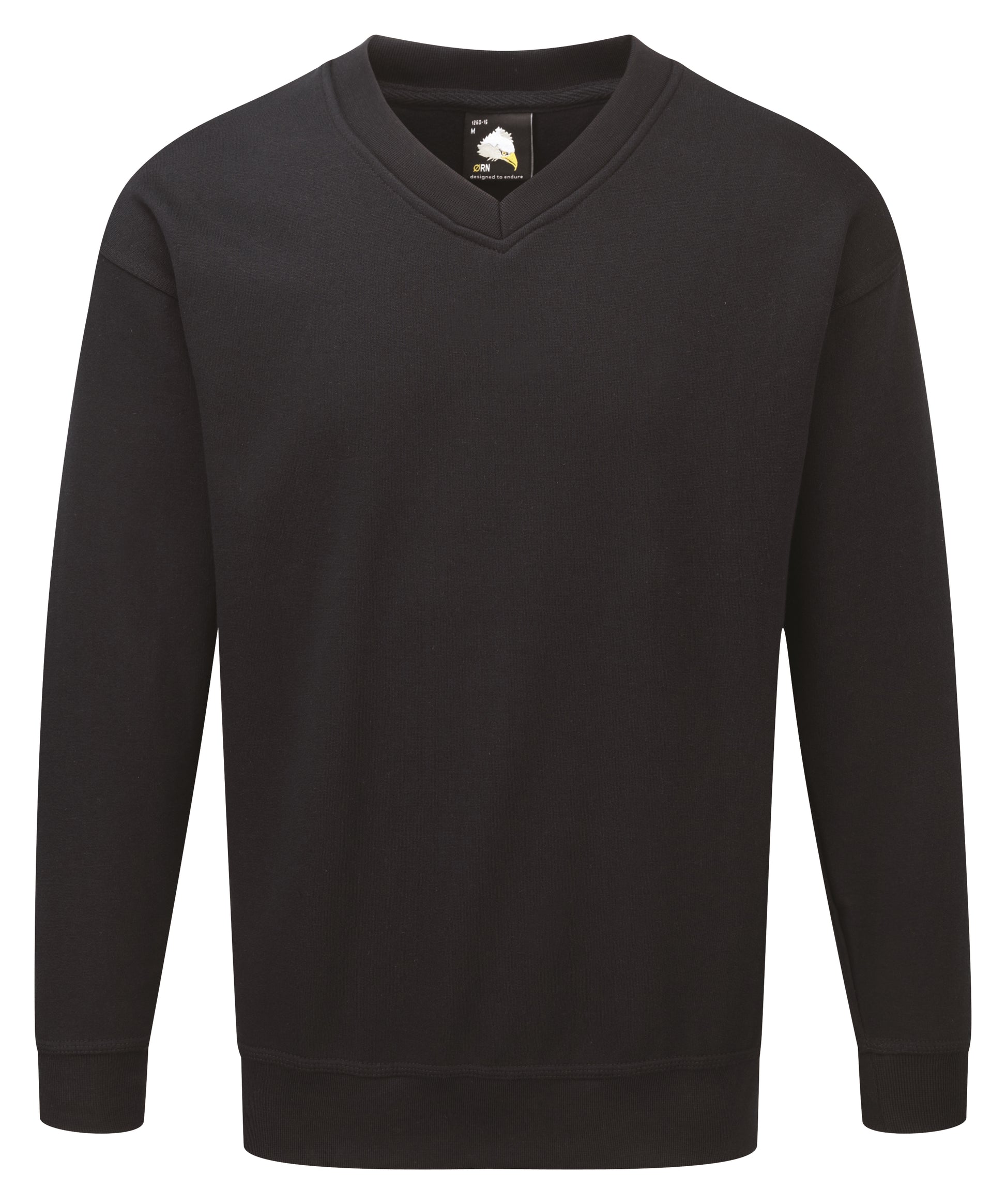 Buzzard V-Neck Sweatshirt Navy Front