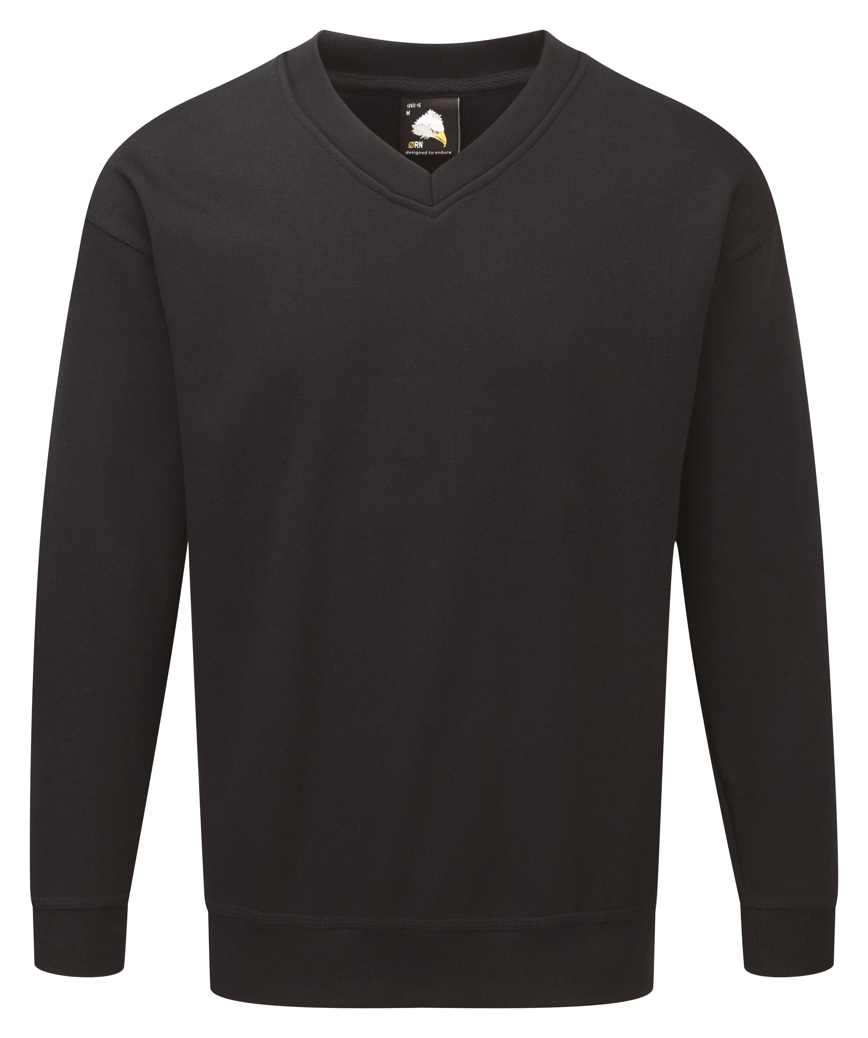 Buzzard V-Neck Sweatshirt Navy Front