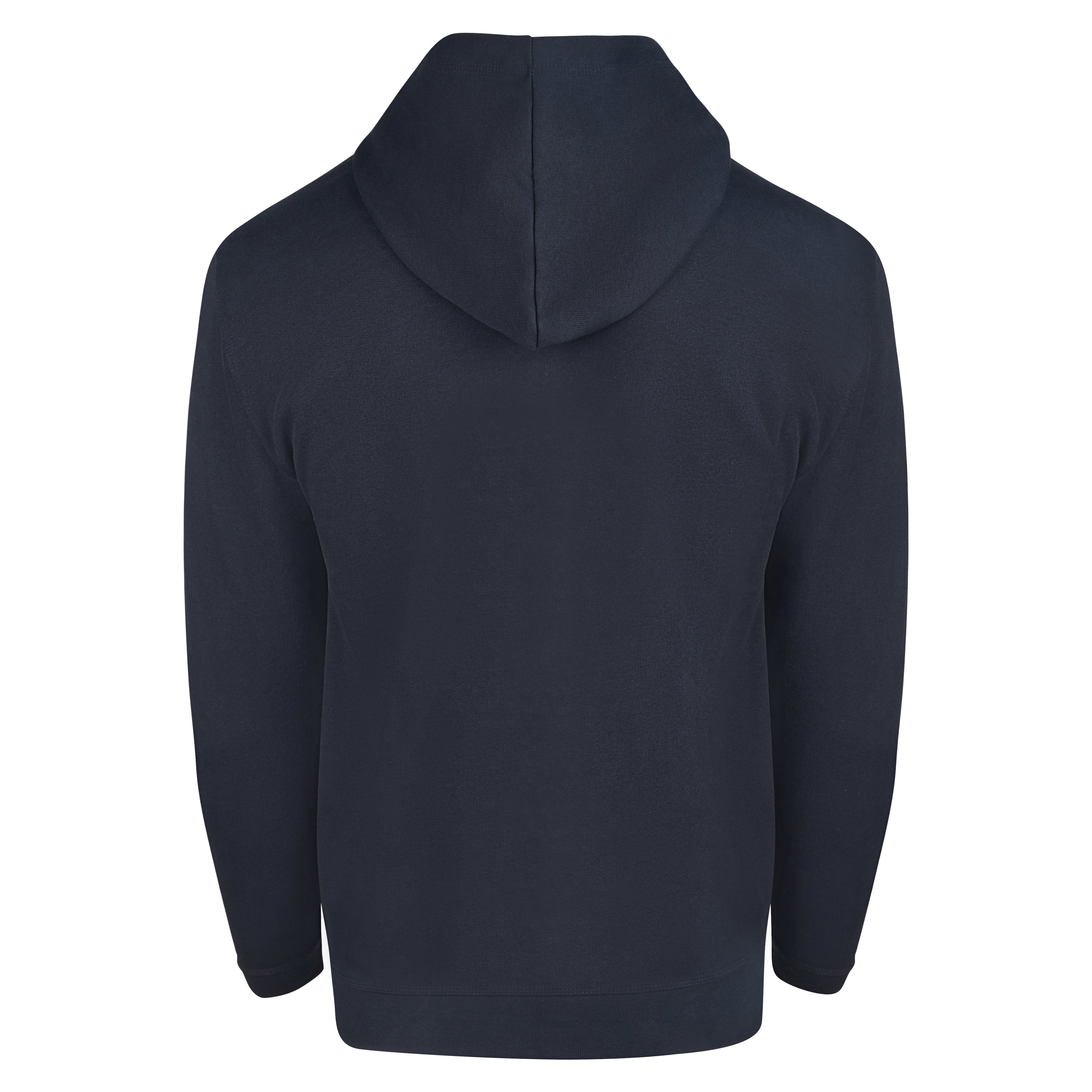 Macaw Zipped Hoodie Navy Back