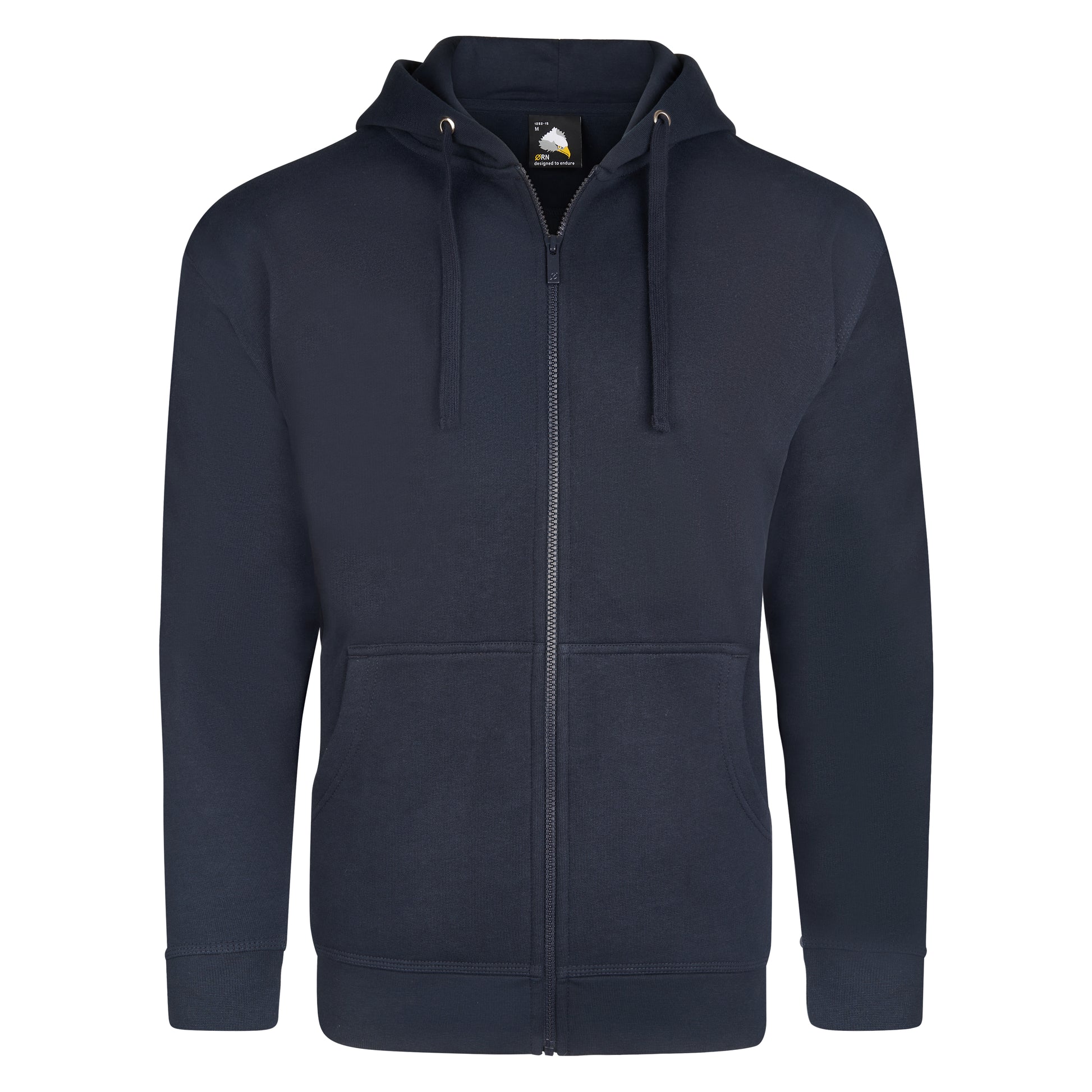 Macaw Zipped Hoodie Navy Front