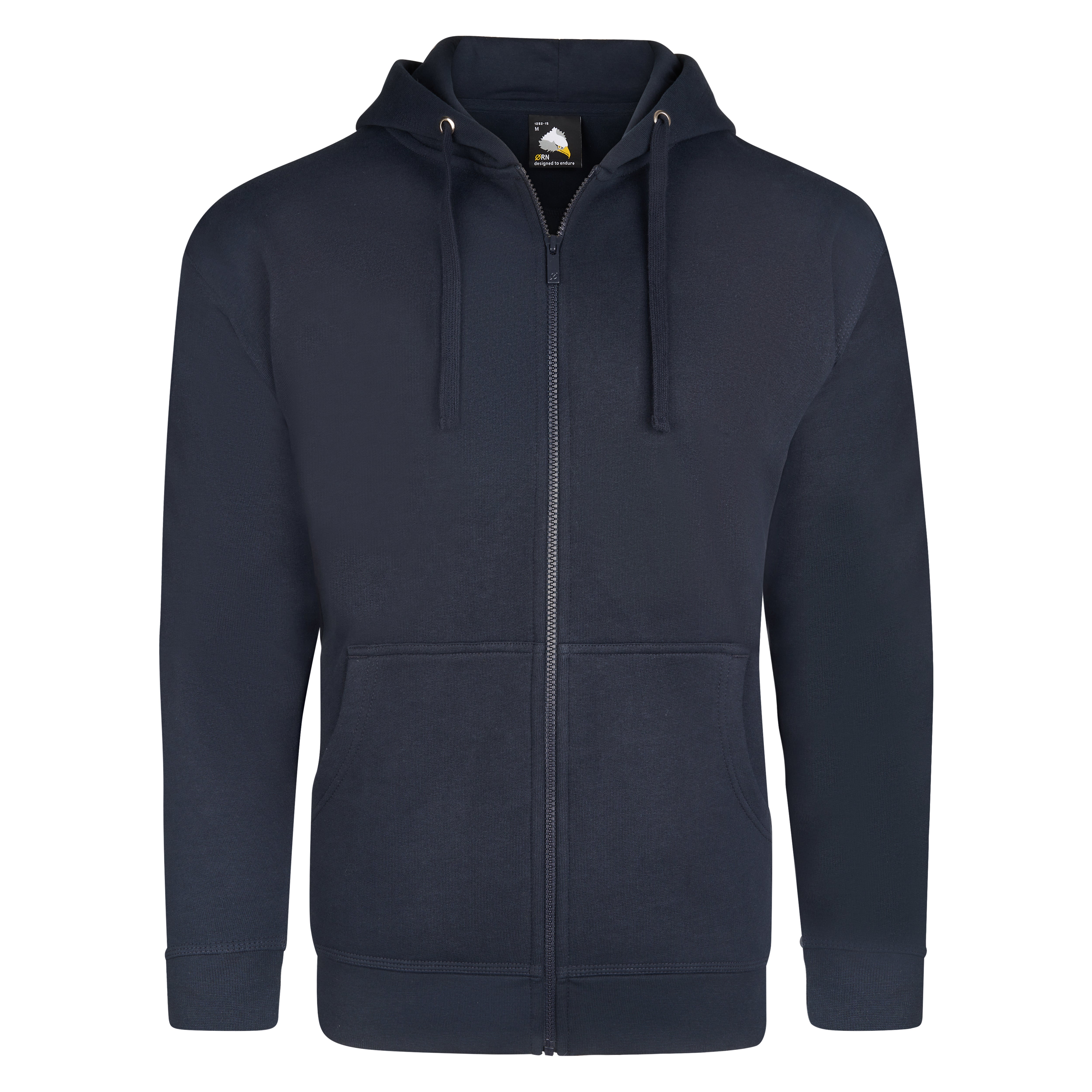 Macaw Zipped Hoodie Navy Front
