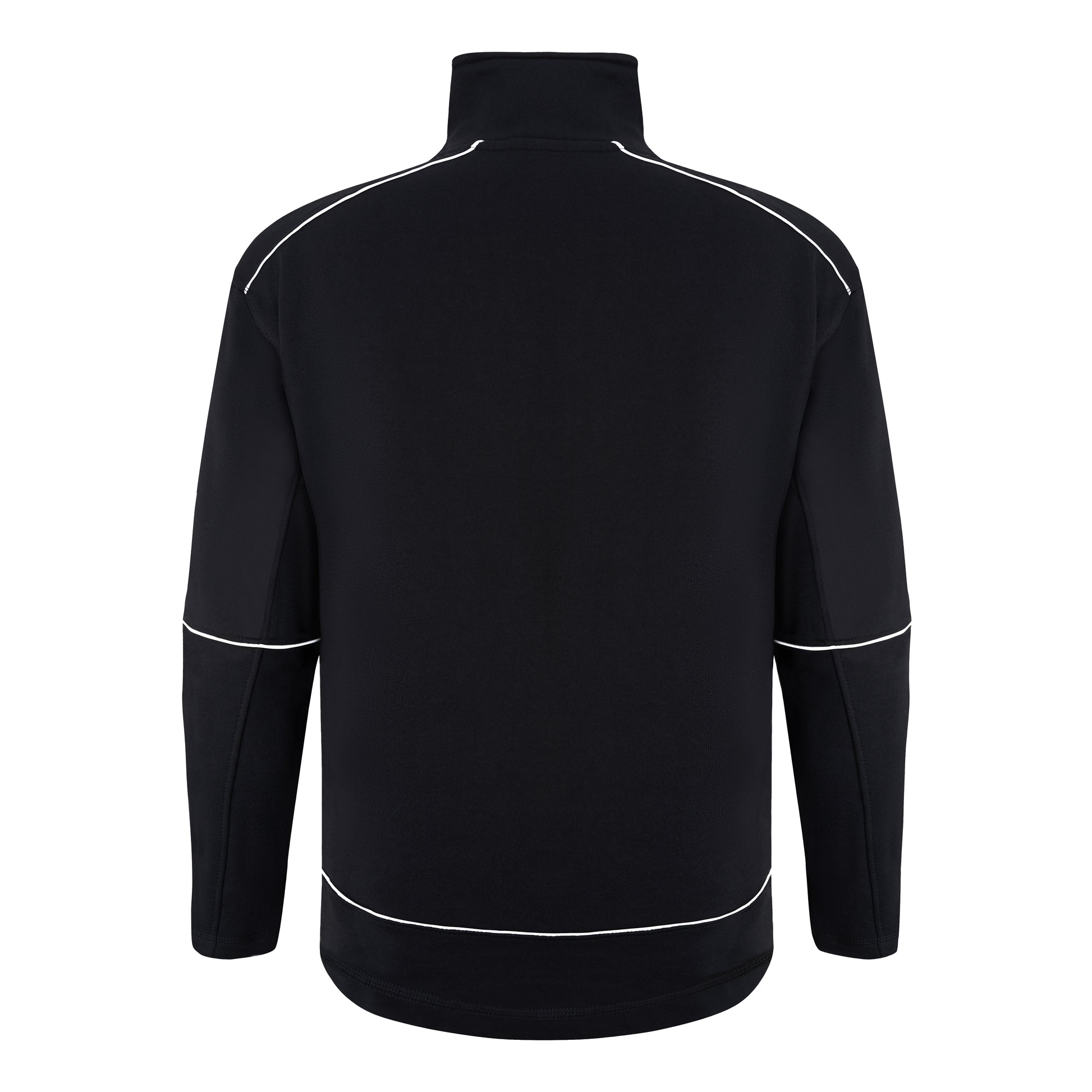 Fireback Quarter Zip Sweatshirt Black - Black Back