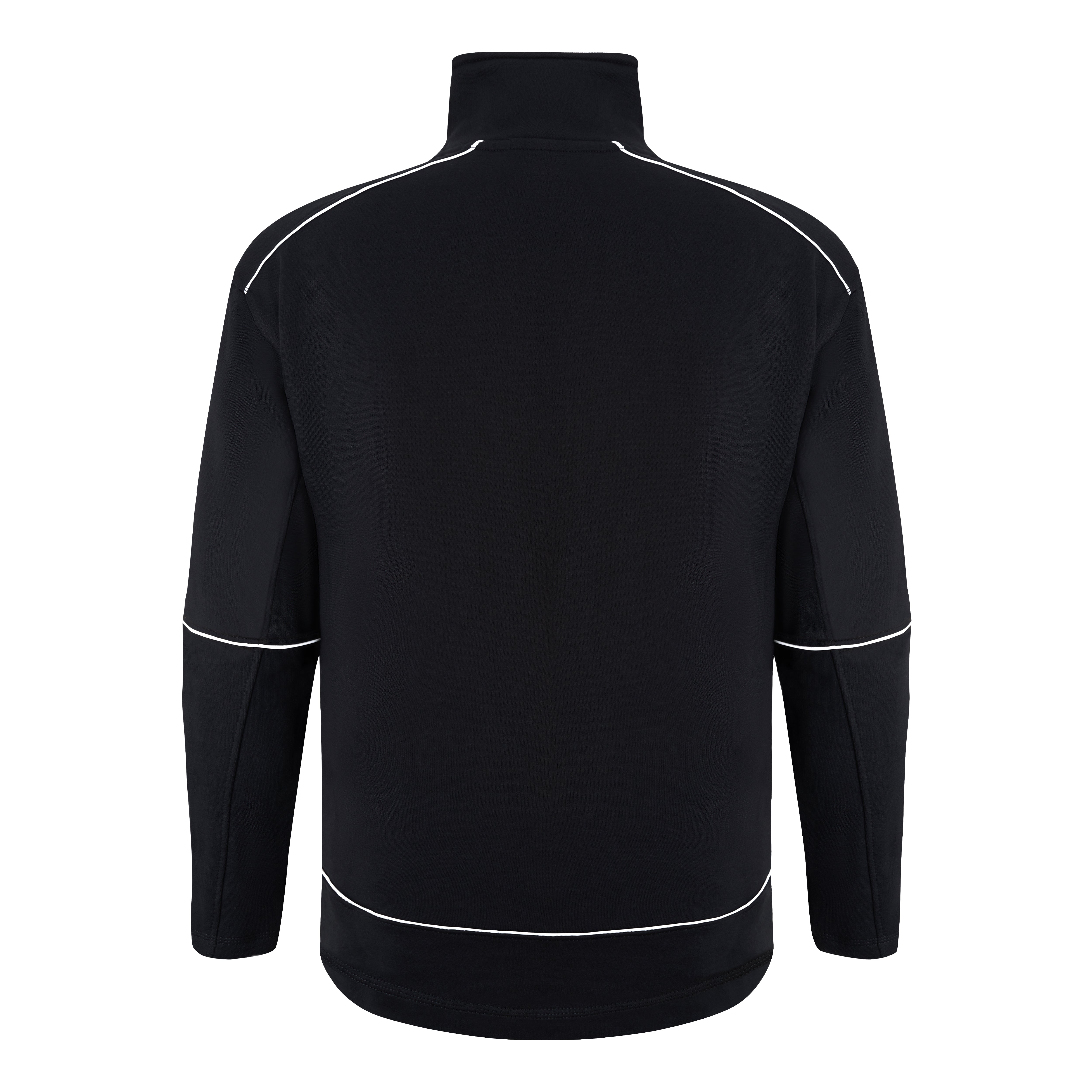 Fireback Quarter Zip Sweatshirt Black - Black Back