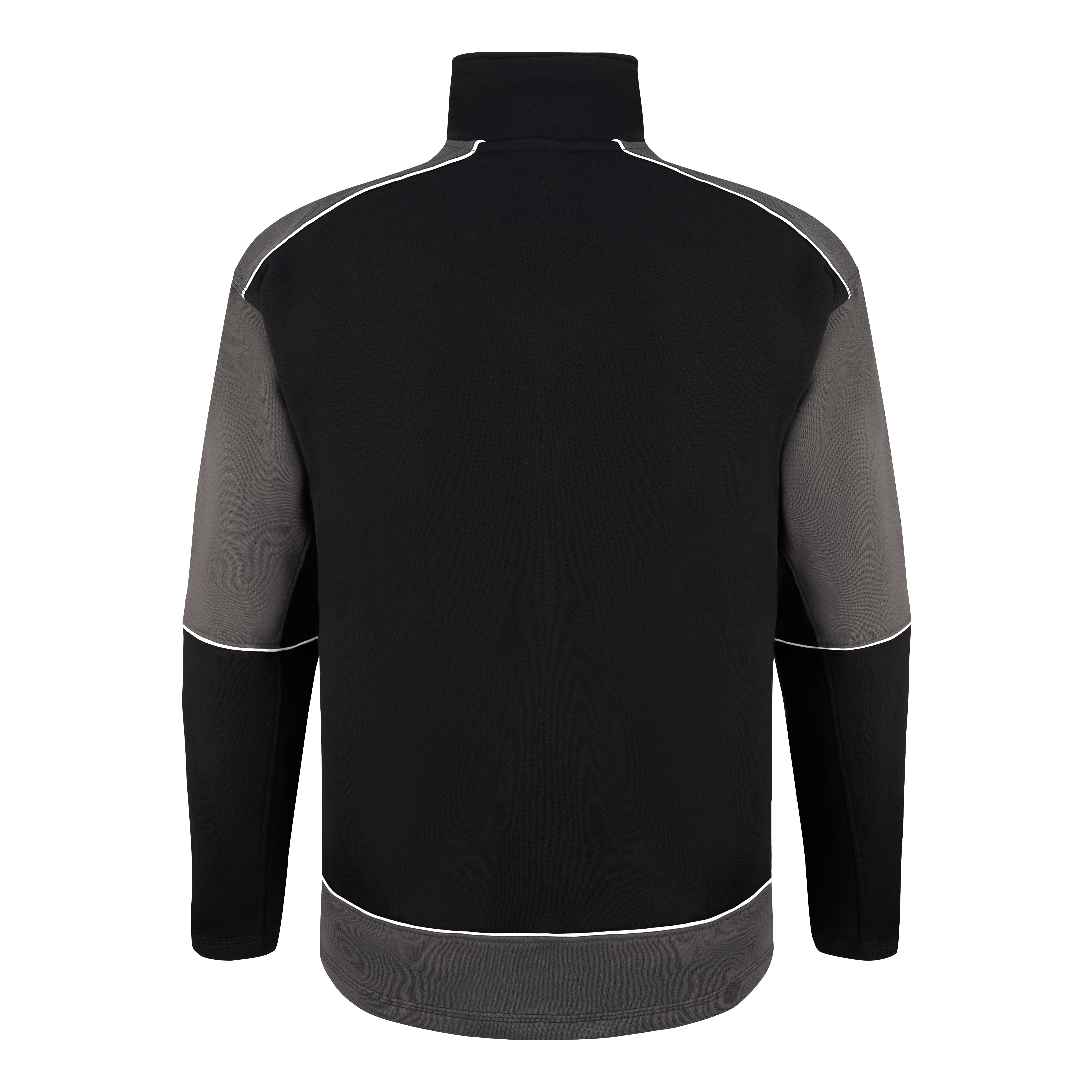 Fireback Quarter Zip Sweatshirt Black - Graphite Back