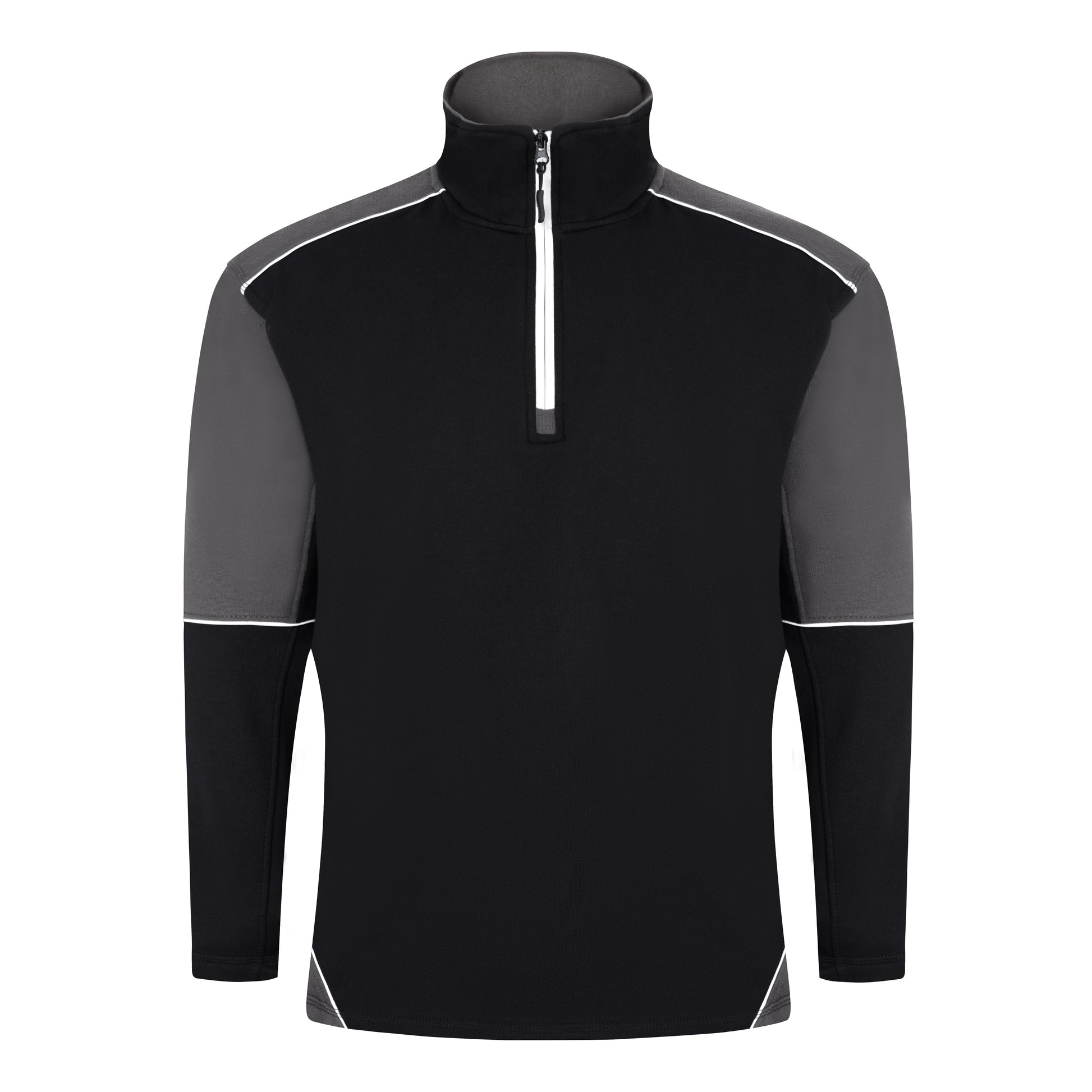 Fireback Quarter Zip Sweatshirt Black - Graphite Front