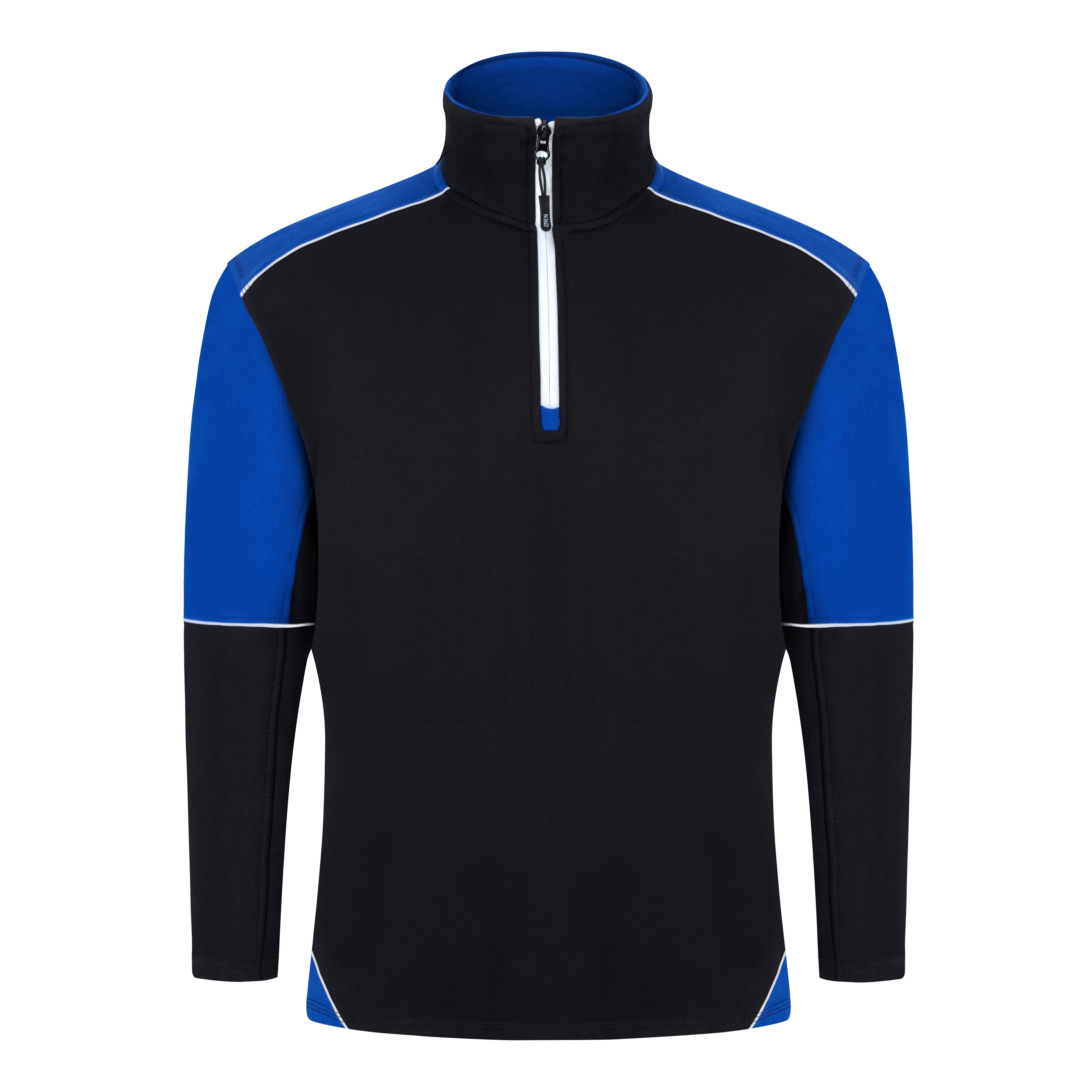 Fireback Quarter Zip Sweatshirt Black - Royal Front