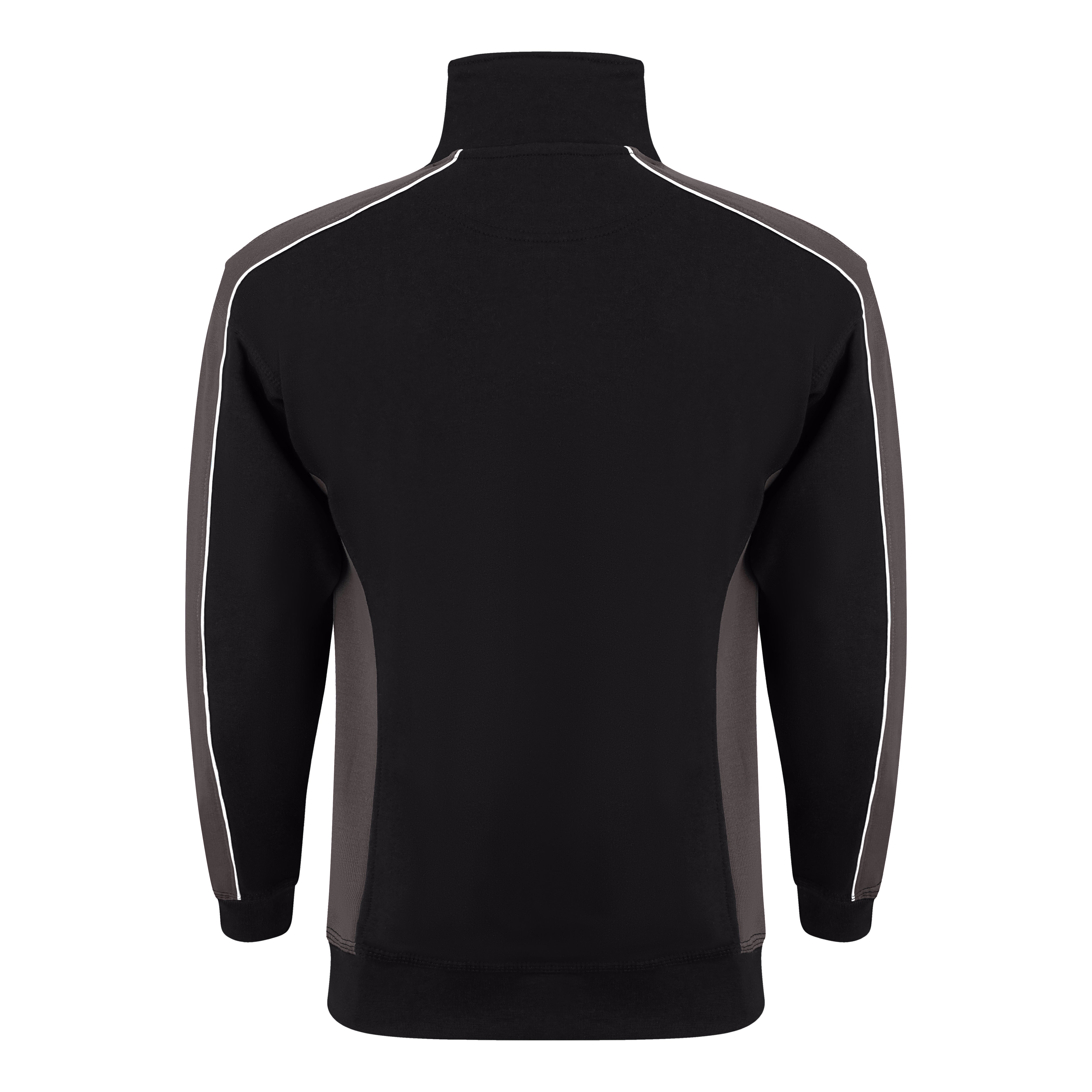 Avocet Quarter Zip Sweatshirt Black - Graphite Back