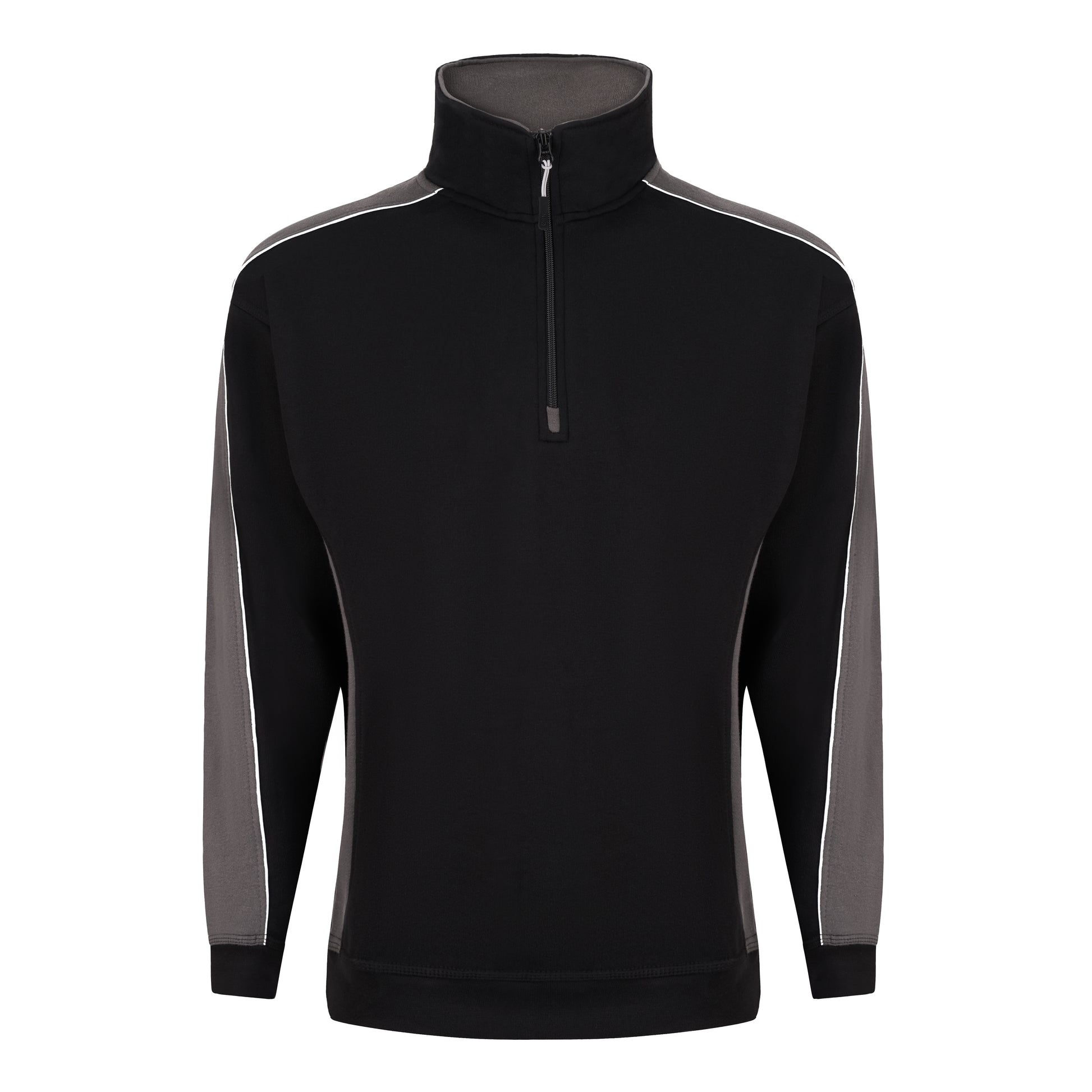 Avocet Quarter Zip Sweatshirt Black - Graphite Front