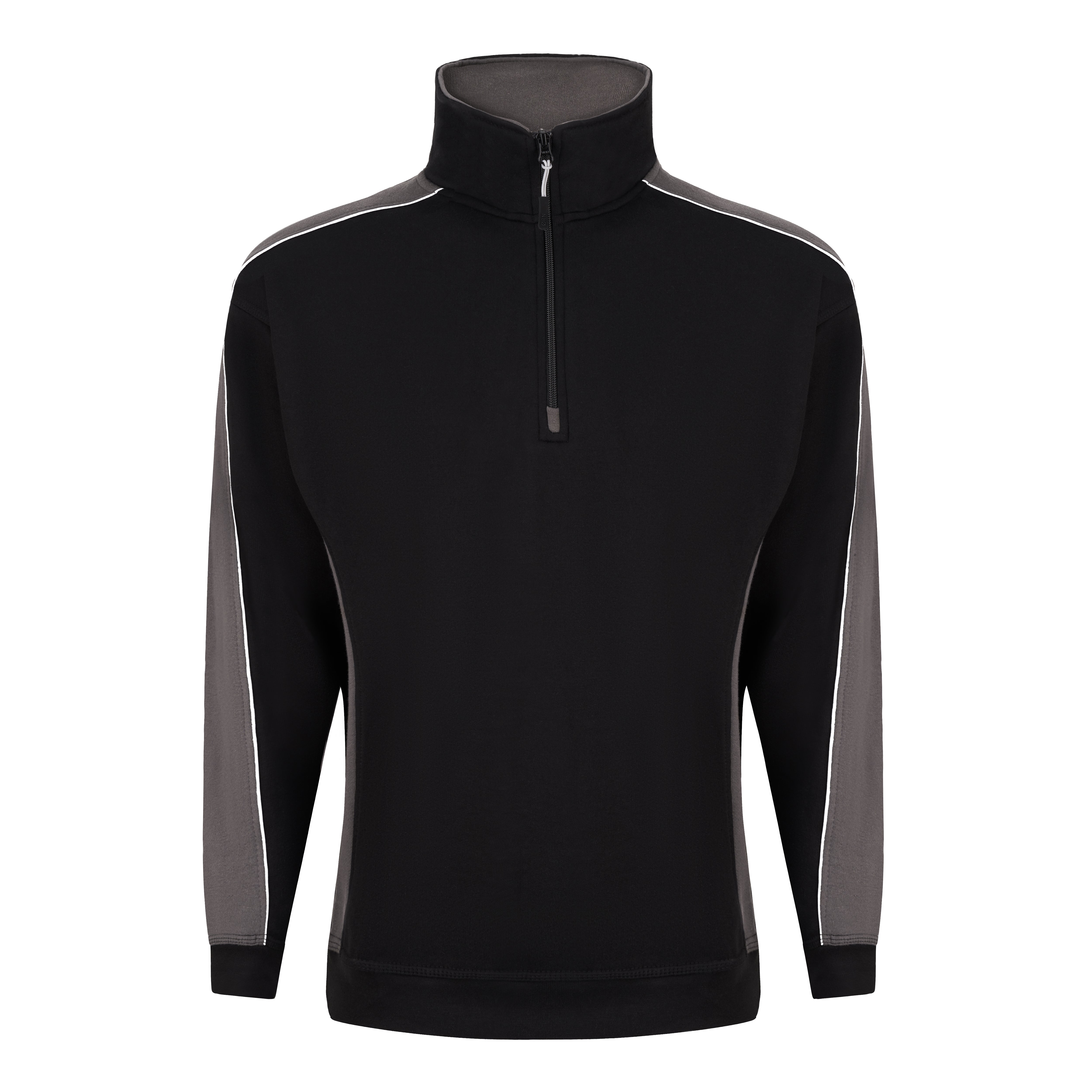 Avocet Quarter Zip Sweatshirt Black - Graphite Front