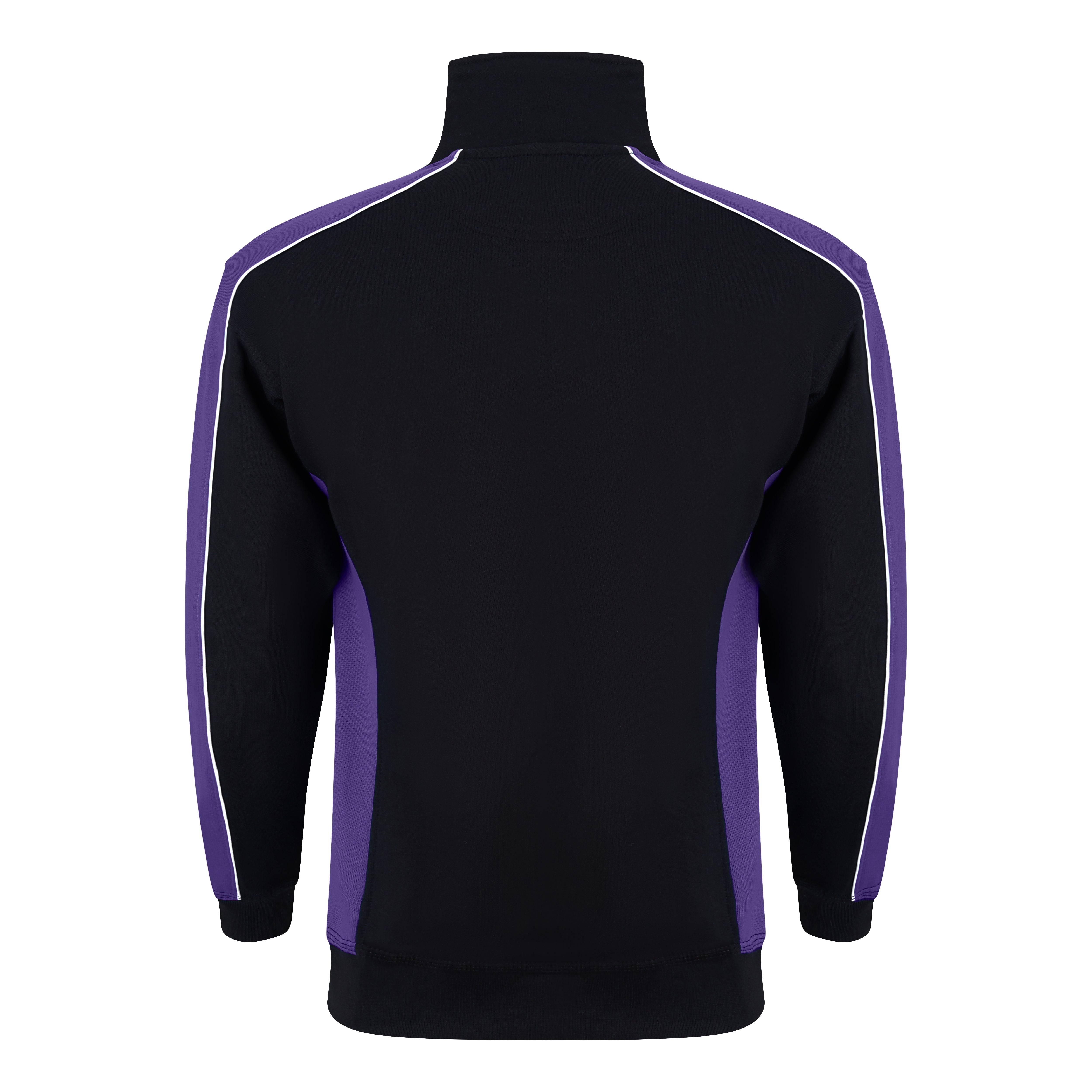 Avocet Quarter Zip Sweatshirt Black - Purple Back