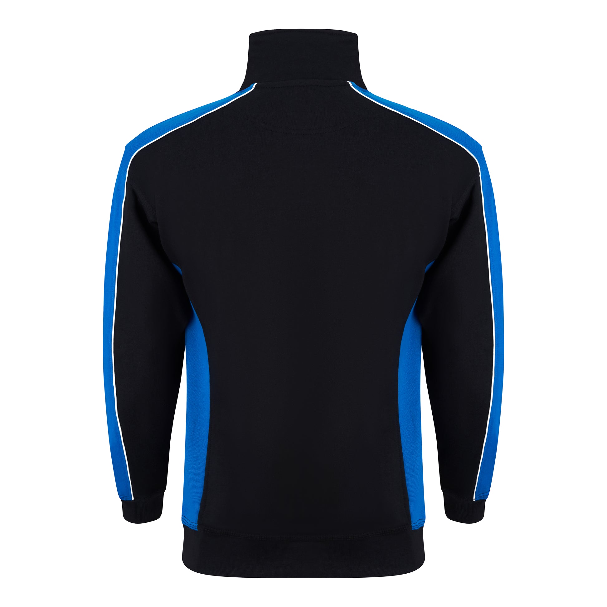 Avocet Quarter Zip Sweatshirt Black - Reflex Blue Back