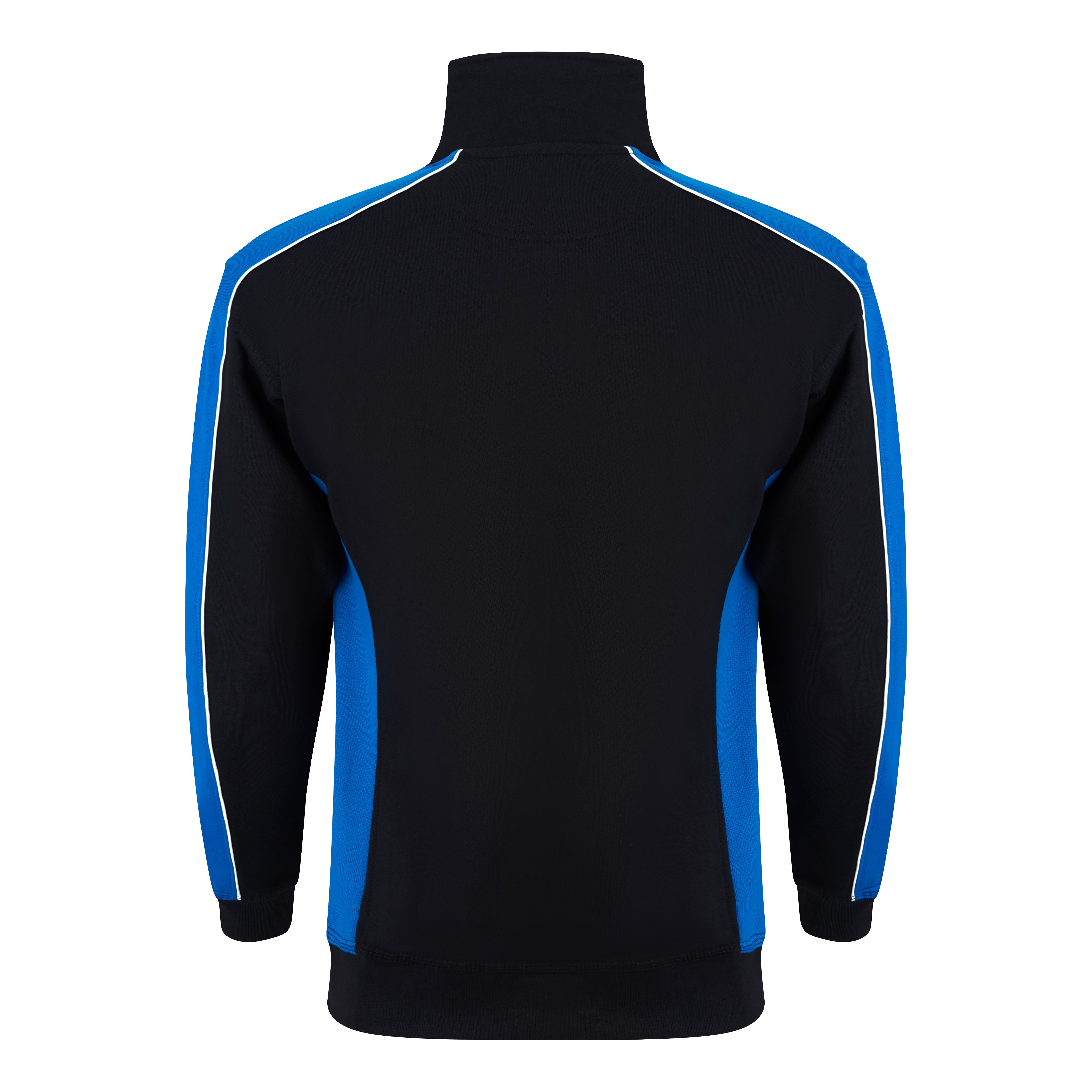 Avocet Quarter Zip Sweatshirt Black - Reflex Blue Back