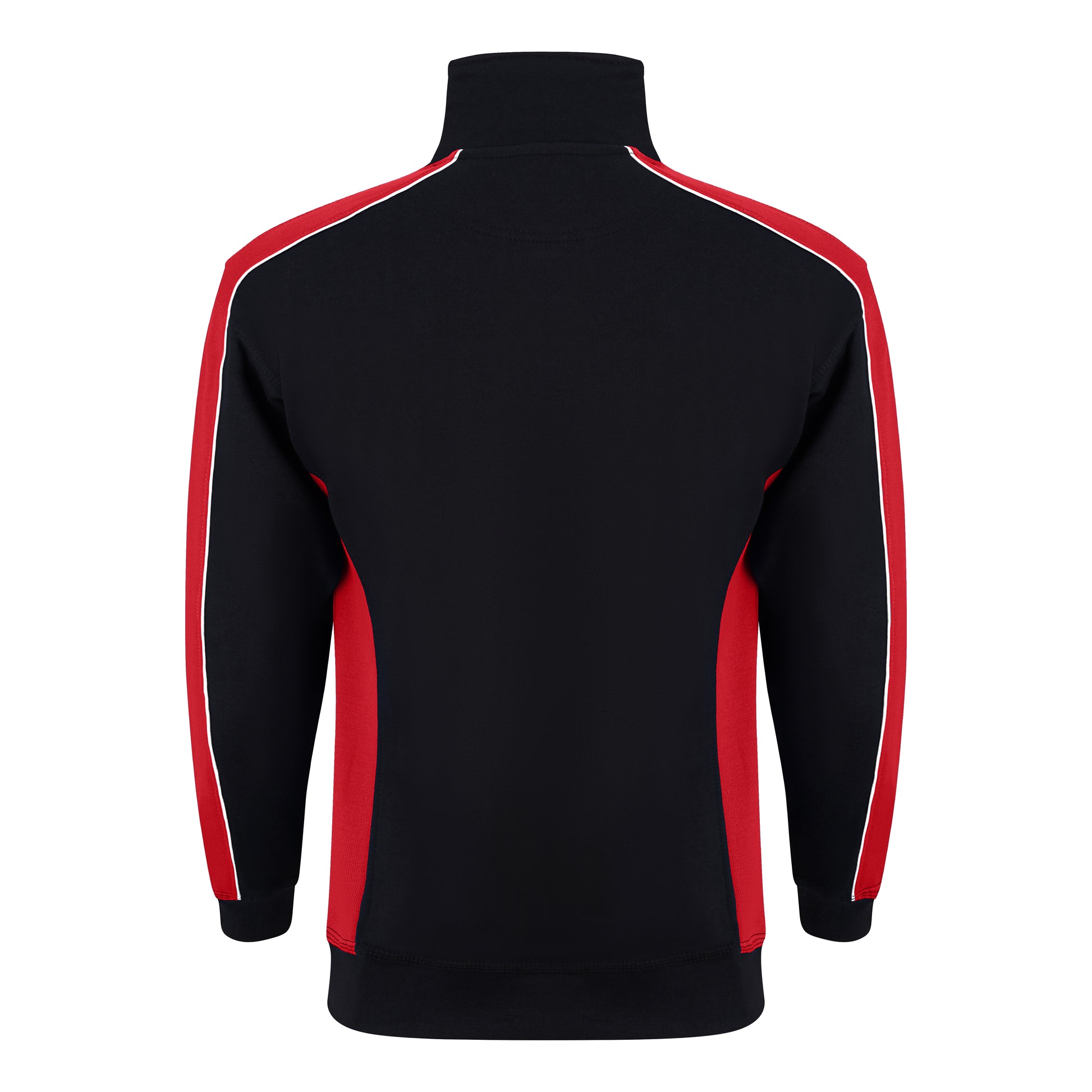 Avocet Quarter Zip Sweatshirt Black - Red Back