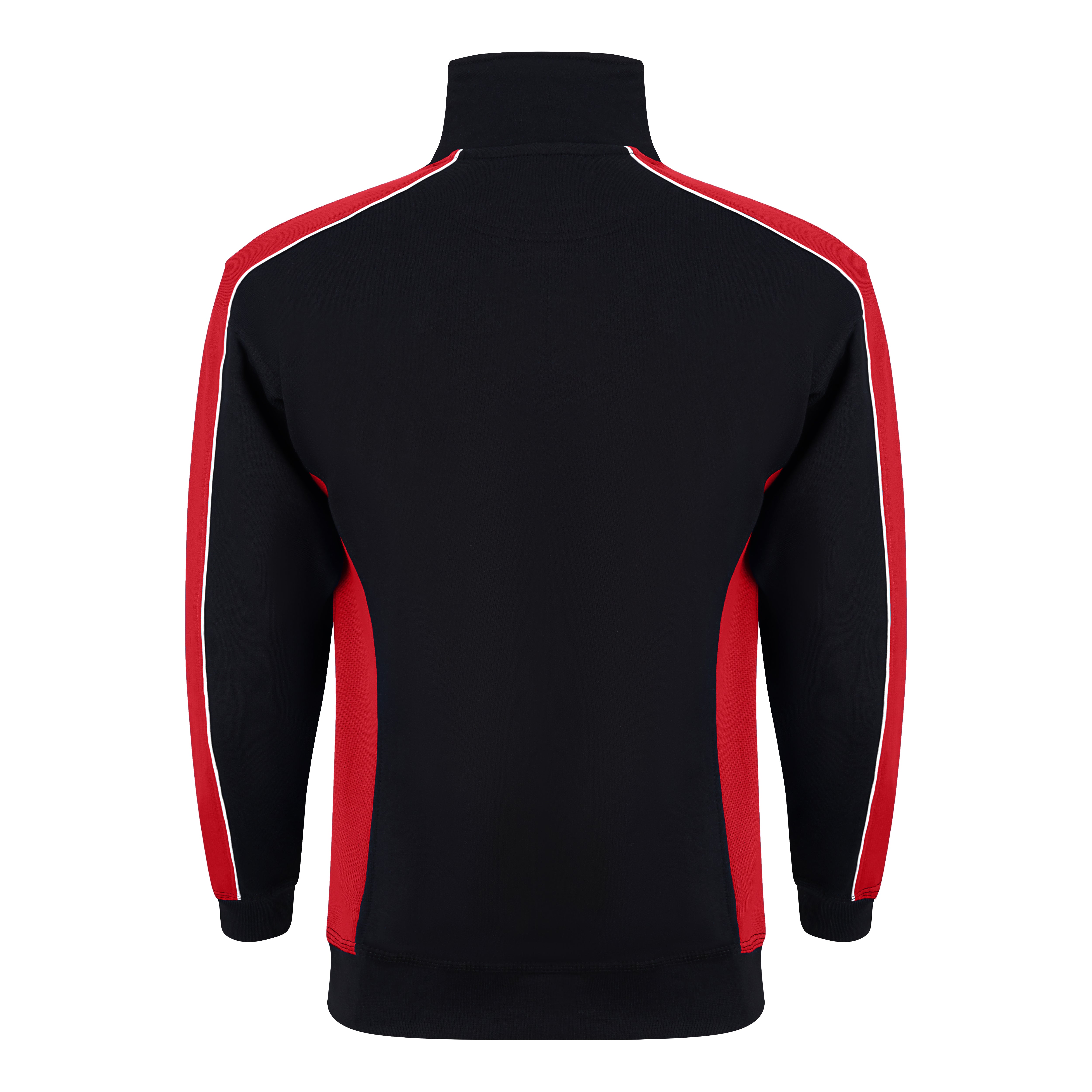 Avocet Quarter Zip Sweatshirt Black - Red Back