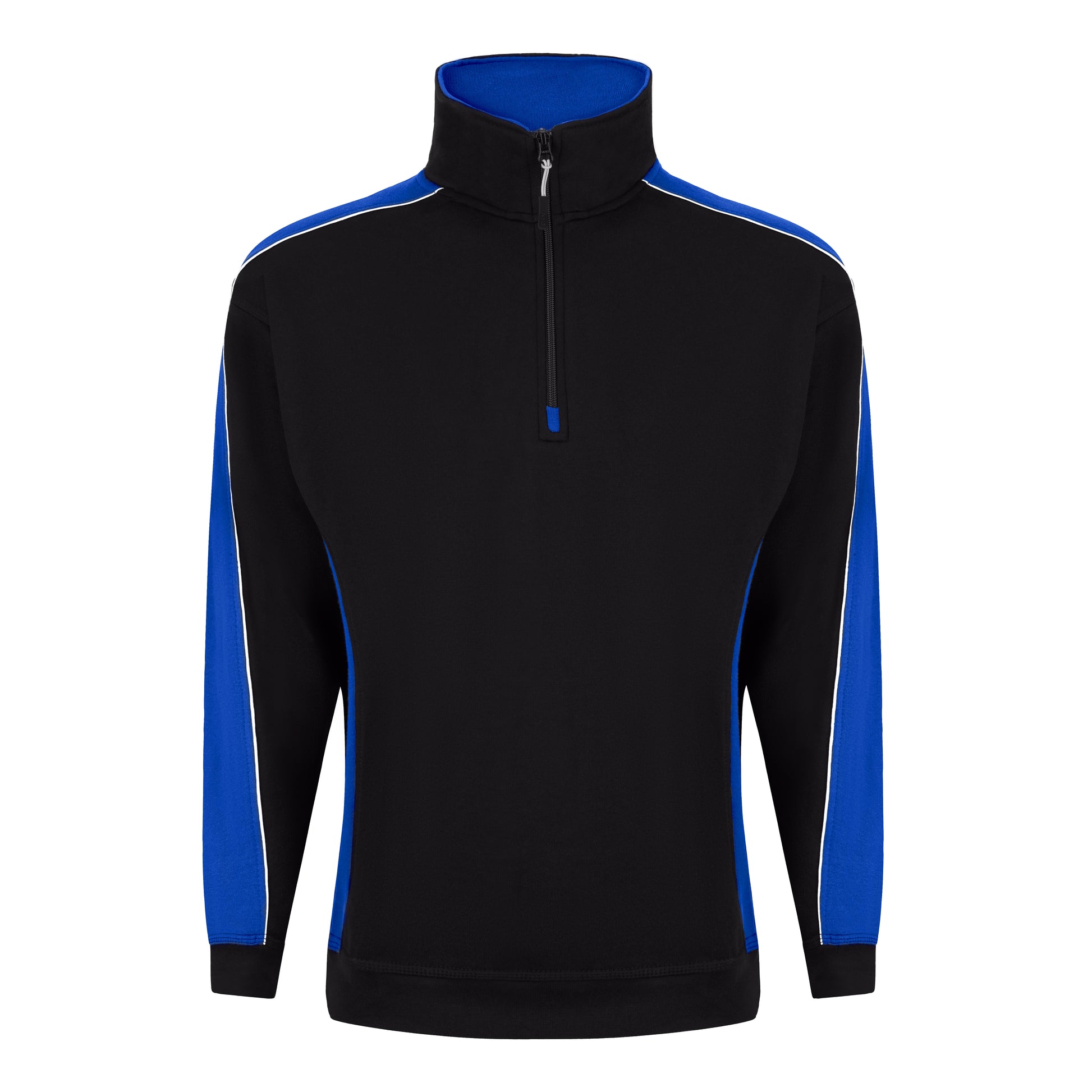 Avocet Quarter Zip Sweatshirt Black - Royal Front