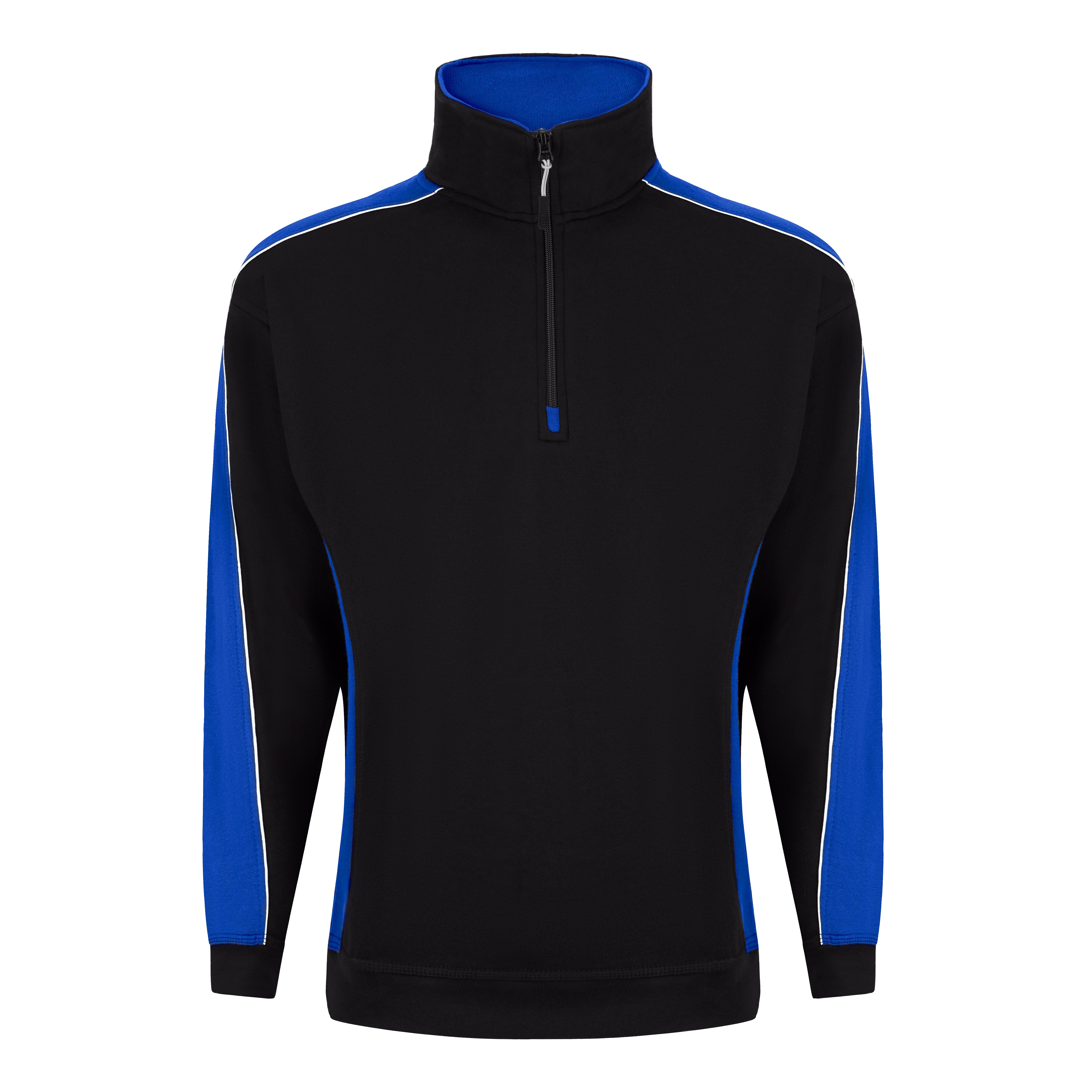 Avocet Quarter Zip Sweatshirt Black - Royal Front