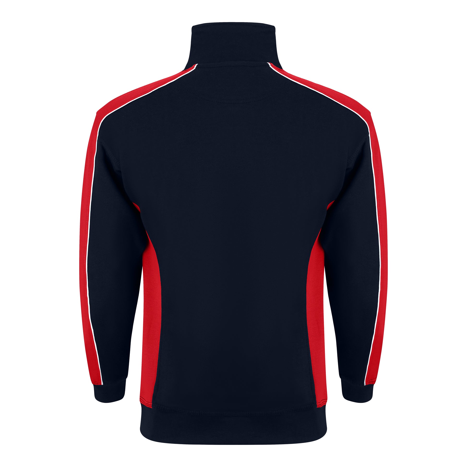 Avocet Quarter Zip Sweatshirt Navy - Red Back