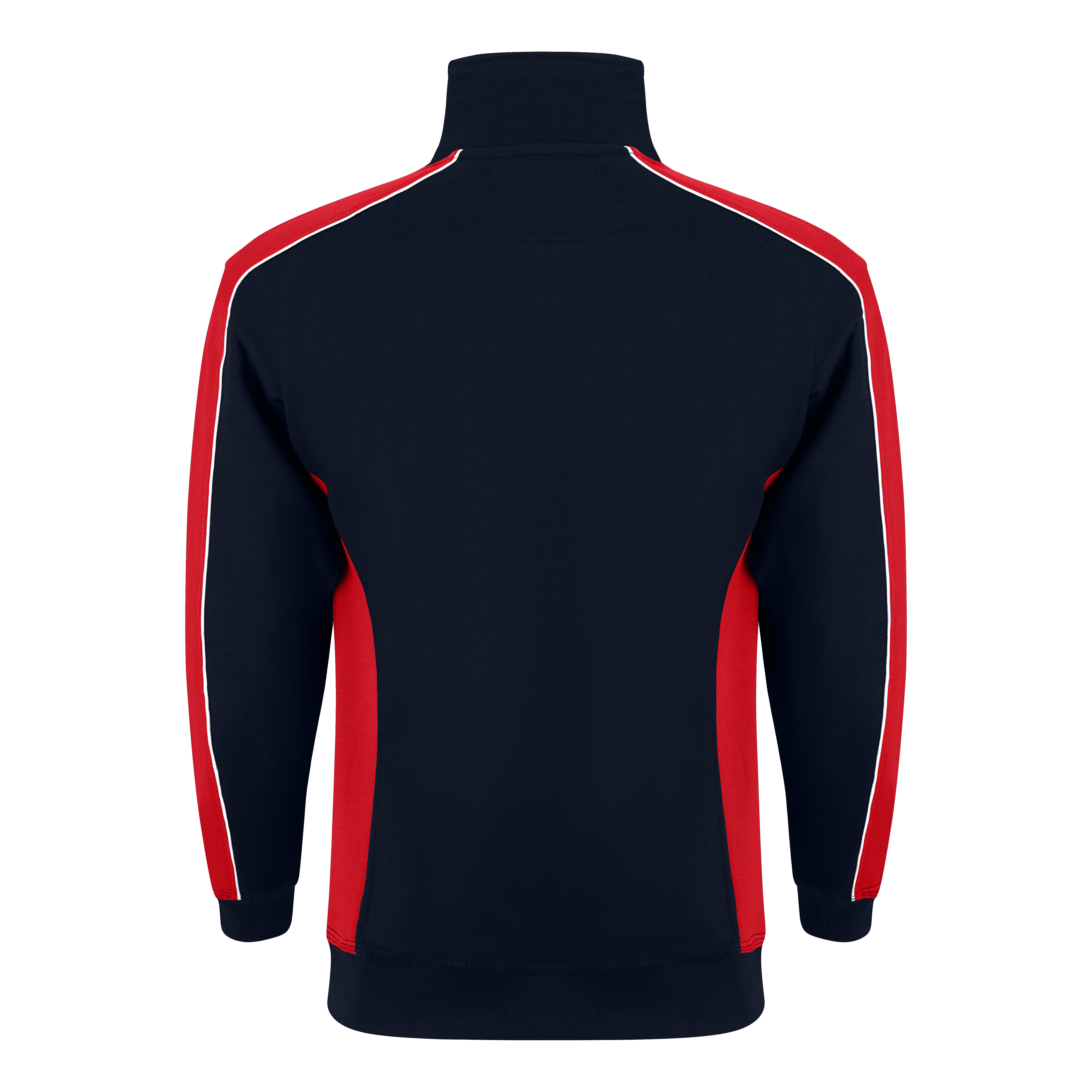 Avocet Quarter Zip Sweatshirt Navy - Red Back