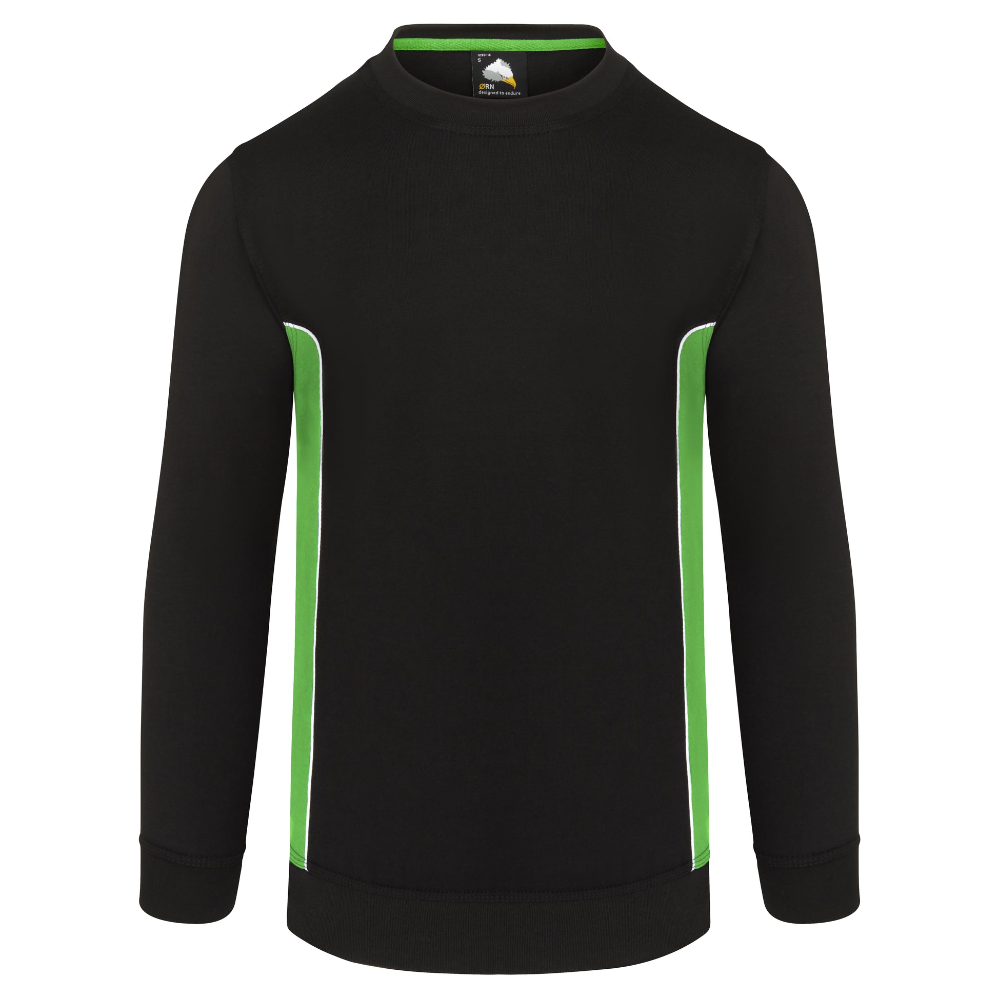 Silverswift Sweatshirt Black - Lime Front
