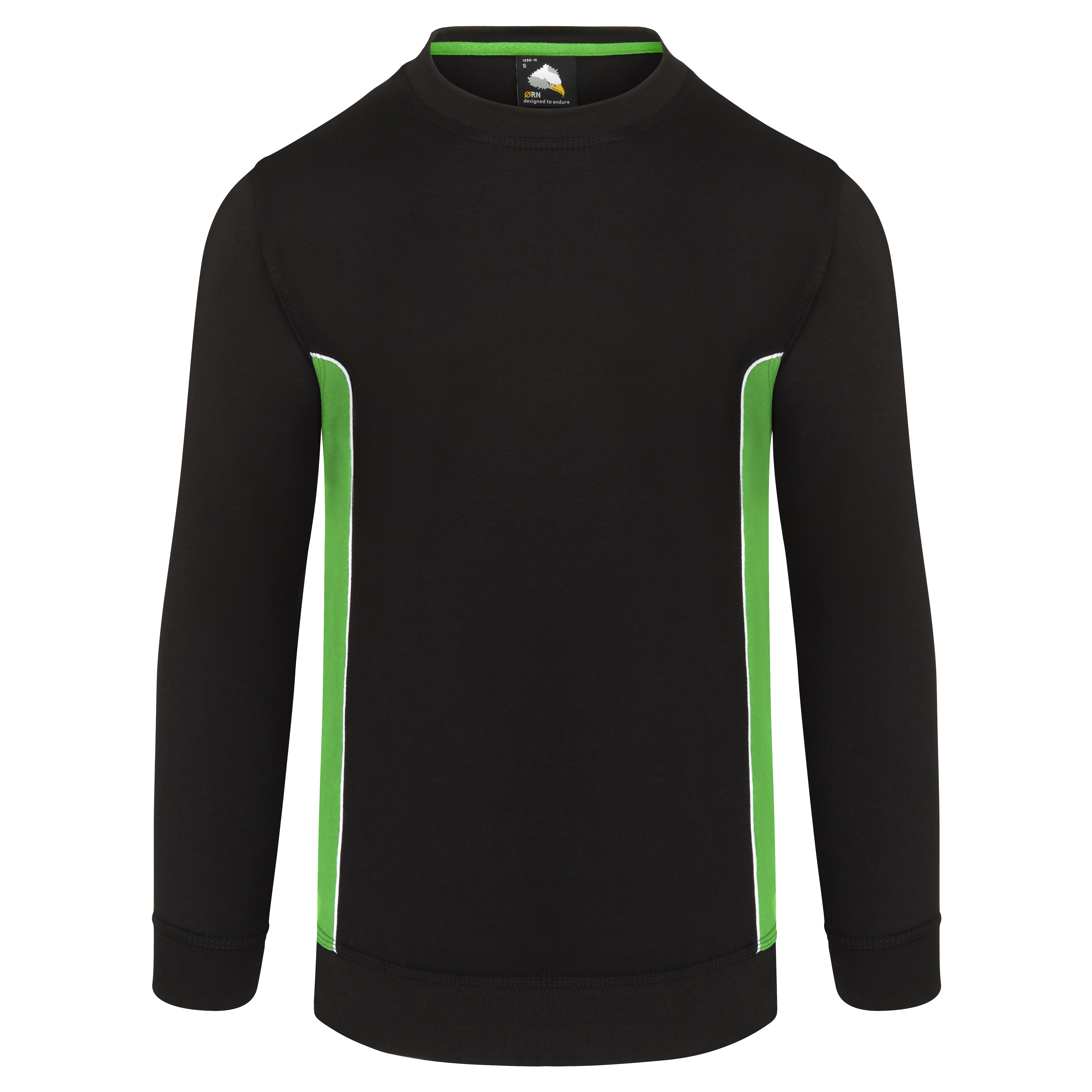 Silverswift Sweatshirt Black - Lime Front