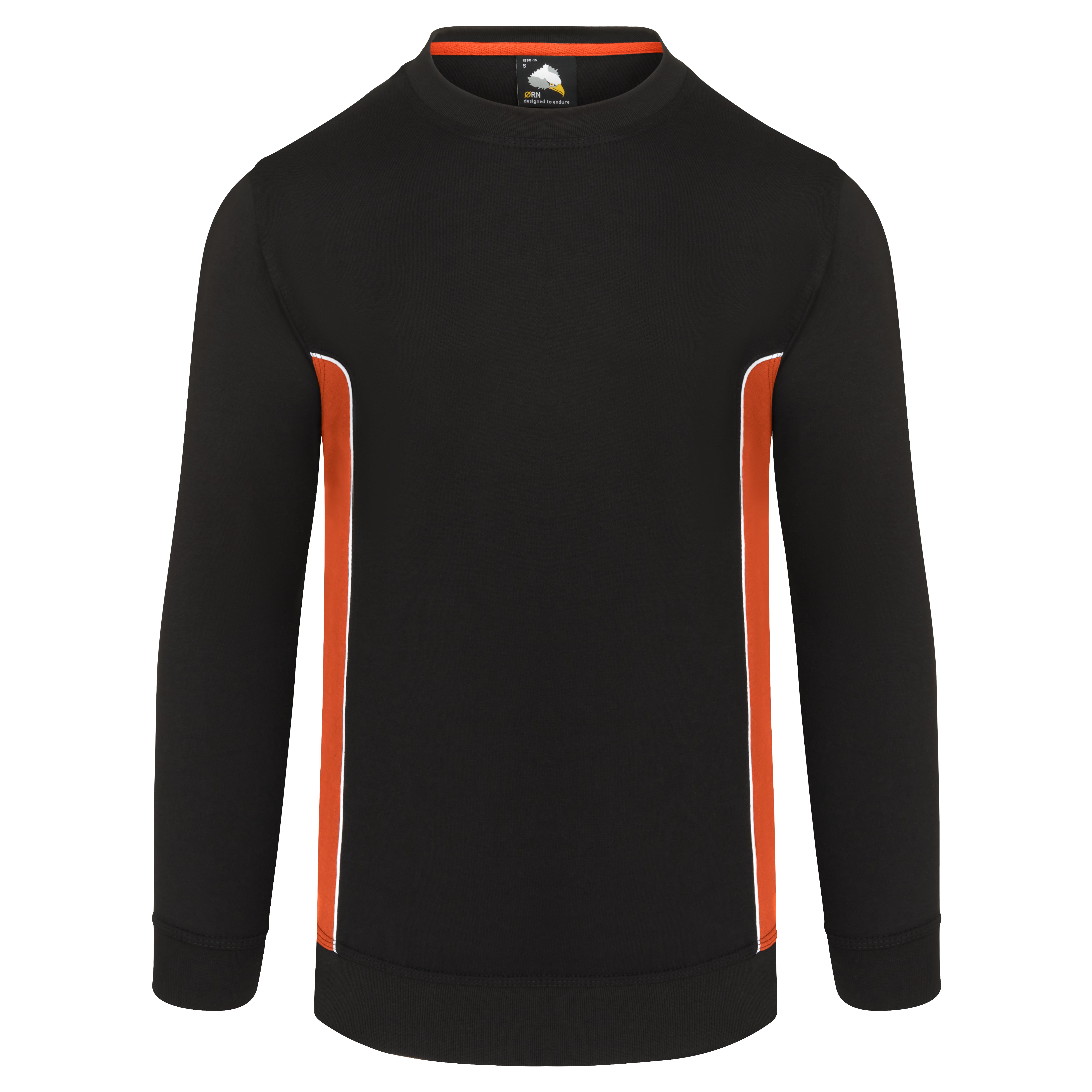 Silverswift Sweatshirt Black - Orange Front