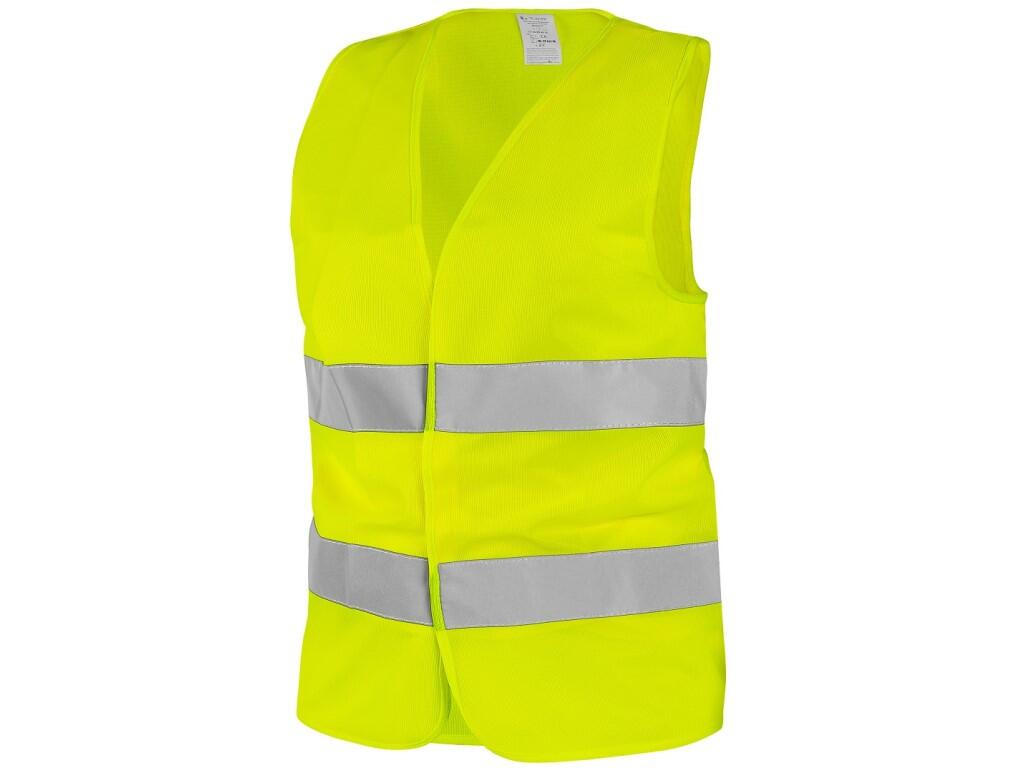 Vest TEDDY: Children’s high visible vest with horizontal reflective tapes, velcro closure.