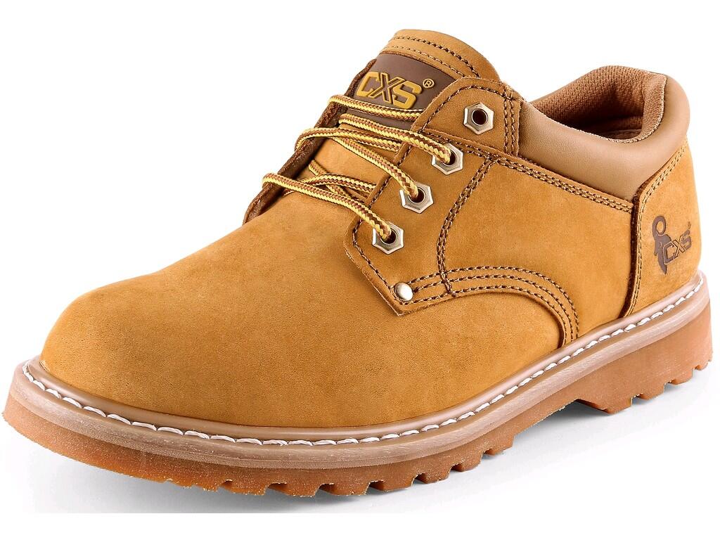 Low footwear CXS ROAD BELMONT: Working low footwear, leather without steel toe cap. Material: upper made of 1,6 - 1,8 mm oil tanned nubuck leather, unique Goodyear welted construc…