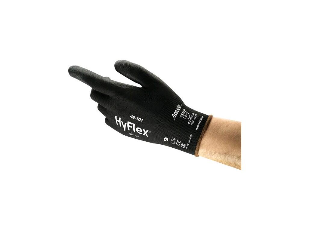 Gloves ANSELL HYFLEX 48-101: Comfort and protection for lightweight applications Designed for light applications that require good levels of comfort and abrasion resistance Offeri…