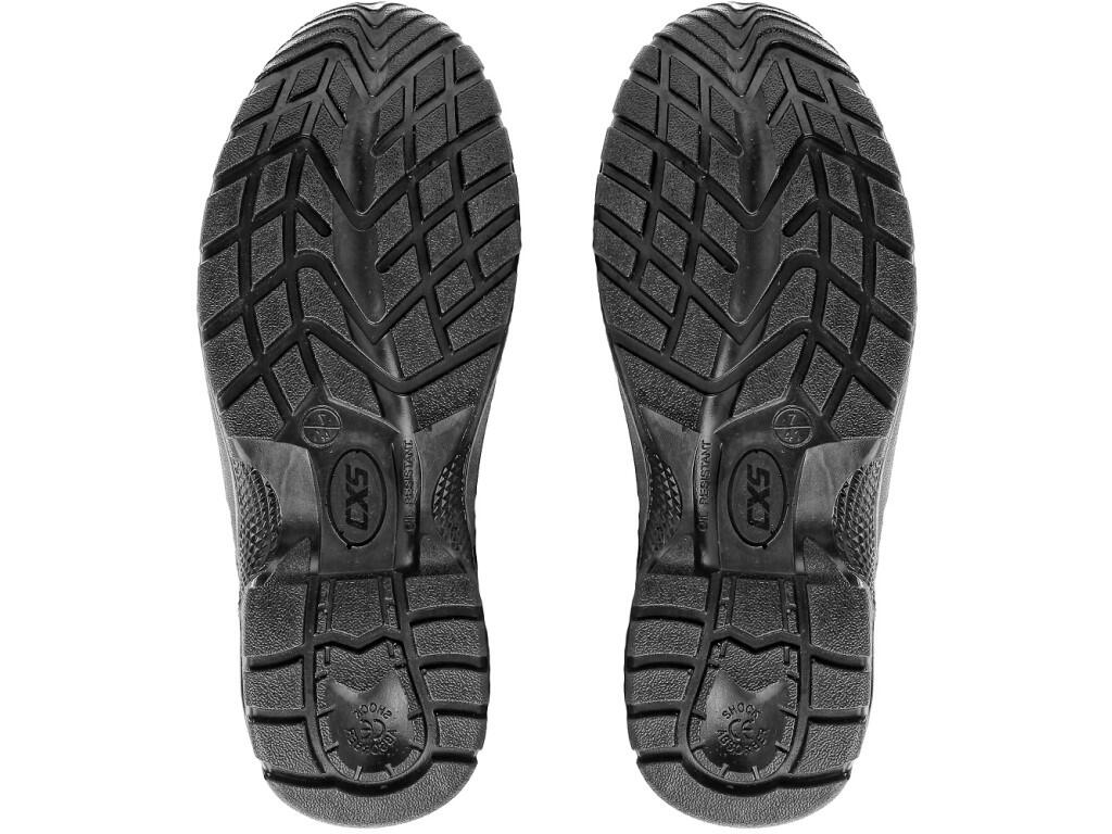 Low footwear CXS STONE BERYL O2: Low footwear, leather, without steel toe cap, reflective accessories. Material: 1,6 - 1,8 mm cow hydrophobic split embossed leather upper, Cambrel…