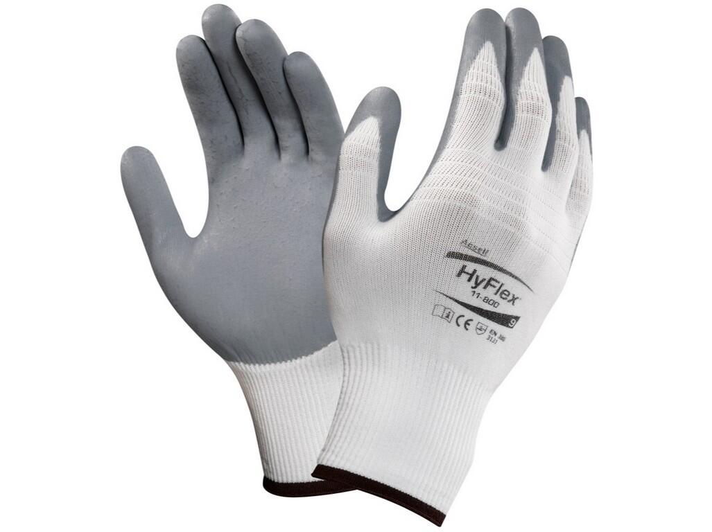 Gloves ANSELL HYFLEX 11-800: These breathable nitrile work gloves offer an improved design that delivers up to 30% more breathability. For all day, everyday comfort. Ansell ZONZTM…