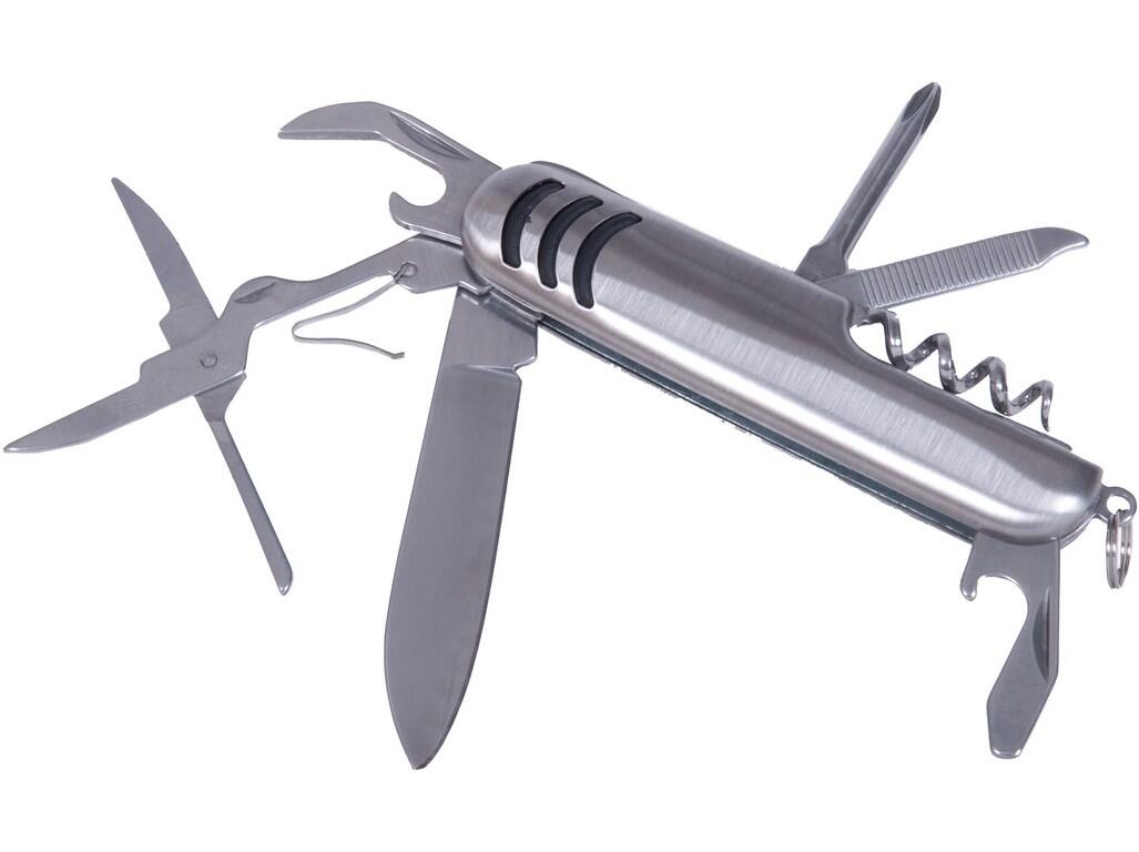 Pocket knife 7 in 1: Pocket knife 7 in 1, scissors, can and bottle opener, screwdiver, file, cork-screw.