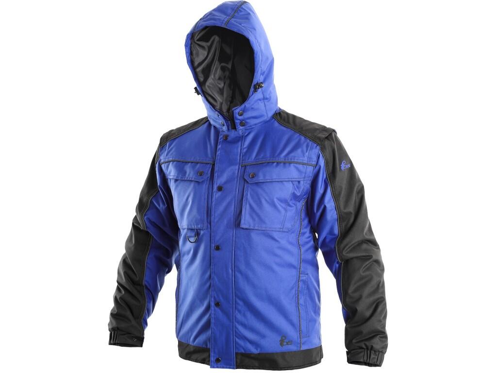 Jacket CXS IRVINE: Men’s padded jacket 2 in 1, zipper covered by trimming, detachable hood, fleece collar, detachable sleeves, sleeves with regulated wristband, plastic loop under…