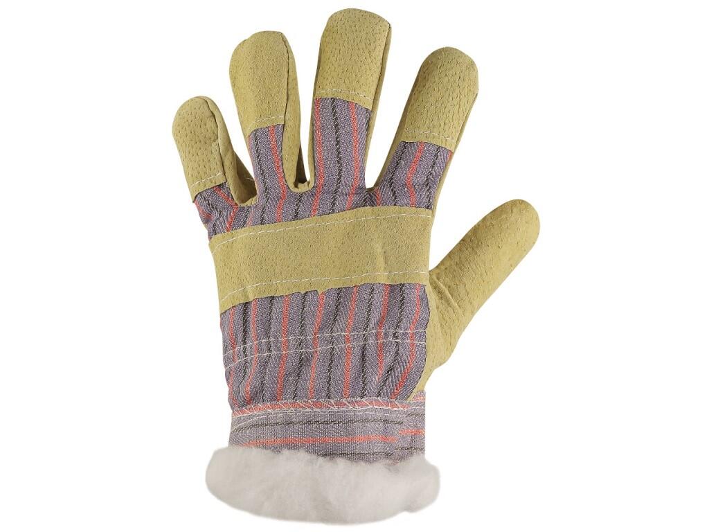 Gloves CXS ZORO WINTER: Combined winter gloves padded with plush lining. Recommended application: construction, logistics, work in a dry and cold environment, agriculture.
