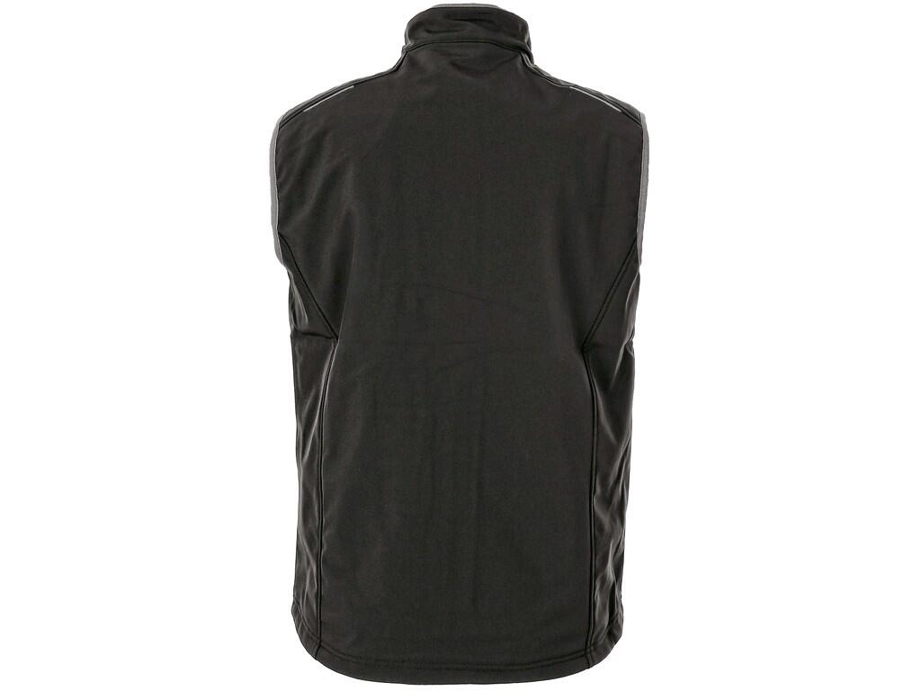 Vest CXS TOPEKA: Men’s softshell vest with zipper fastening, chest zipper pocket, 2 side zipper pockets, TPU membrane, water resistant material up to 3 000mm except seams, breatha…
