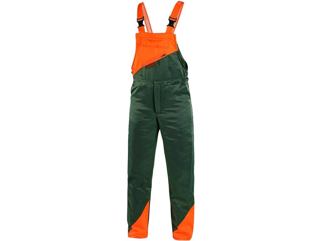 Bibpants LESNÍK: Men’s cut resistant trousers, elastic braces, back waist elastic bands, side button opening, cut-resistant lining across entire front part of the trousers, anti-t…