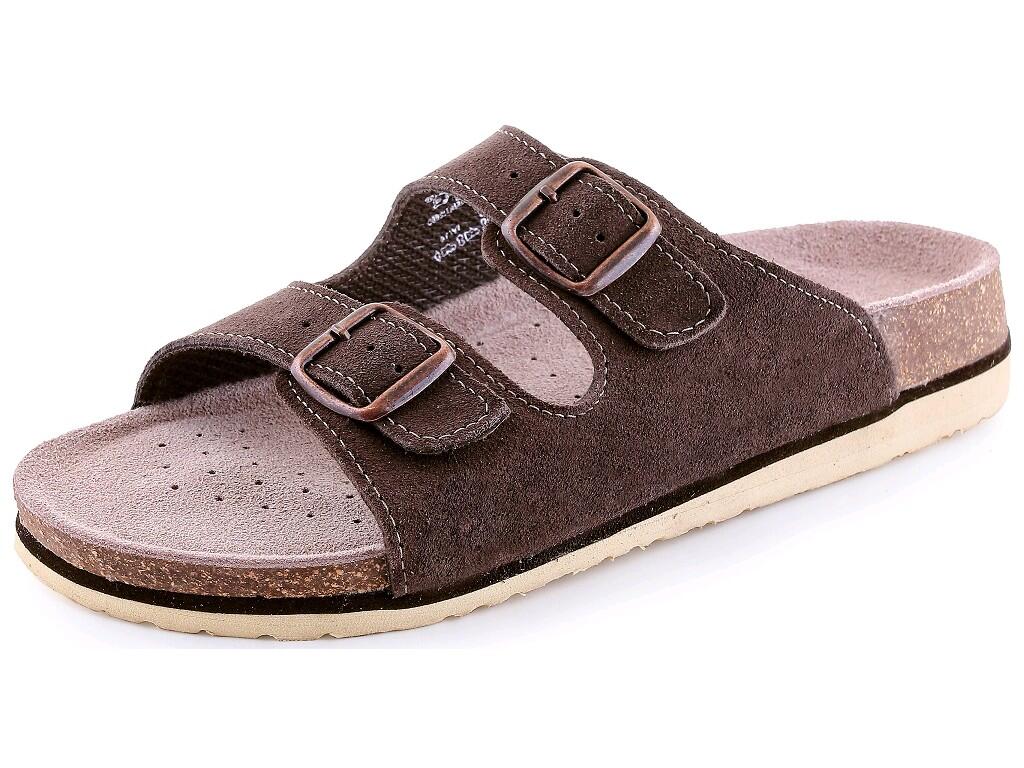 Sandals CORK ZETA: Sandal, ladie ́s, with two insted bands, higher outsole. Material: upper and perforated insole made of cowsuede leather, EVA outsole.