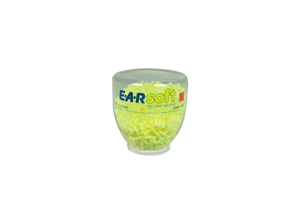 Ear plugs refill bottle 3M E-A-R SOFT: Single-use E-A-R Soft earplugs give evenly distributed pressure allowing flexibility and a good seal with optimum comfort. Refill bottle con…