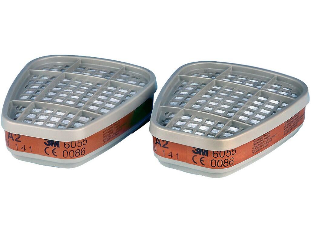 Filter 3M 6055: Filter of class A2, protection against gases and organic vapours.