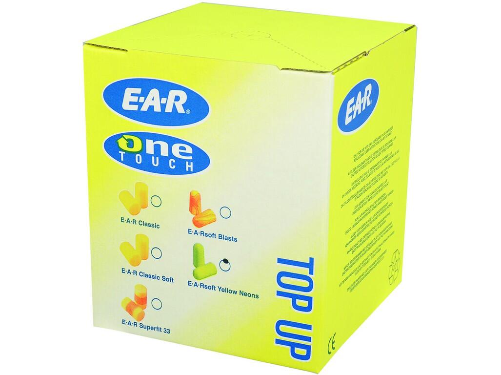 Ear plugs top up box 3M E-A-R SOFT: Single-use earplugs give evenly distributed pressure allowing flexibility and a good seal. Box contains 500 pairs, it is intended for E-A-R dis…