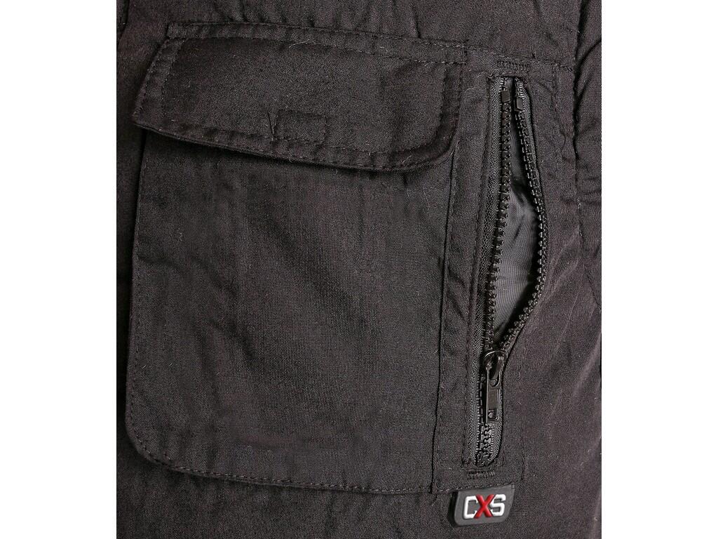 Jacket GEORGIA: Men ́s jacket 2 in 1, padded, hood in the collar, reinforced shoulders, detachable sleeves with inner cuff, tightening at the bottom, reflective accessories, 2 inn…