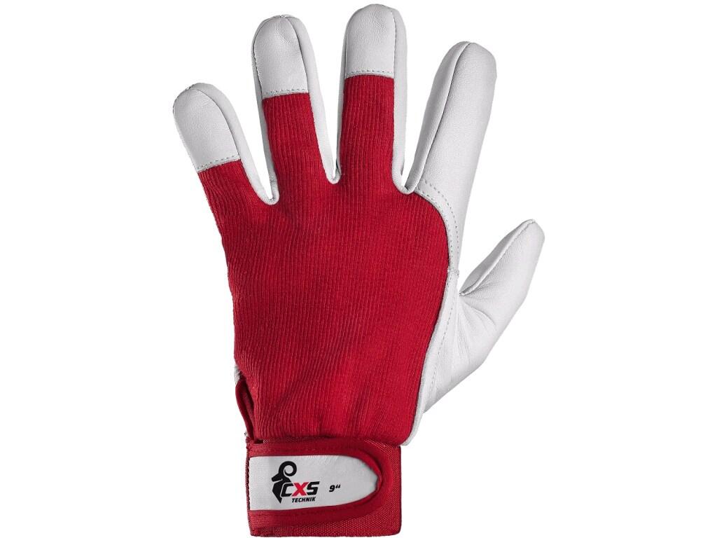 Gloves CXS TECHNIK: Gloves with velcro cuff. Fourchette style in the palm for more comfortable grip. Recommended application: logistic, light industry, hobby, car servis, construc…