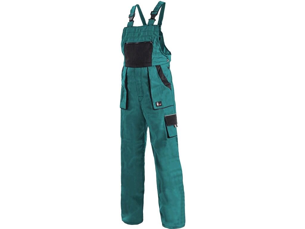 Bibpants CXS LUXY SABINA: Ladies’ working trousers with bib, bib zipper pocket, waist with buttons and elastic band in the back, front pockets, side pocket for tape / folding meas…