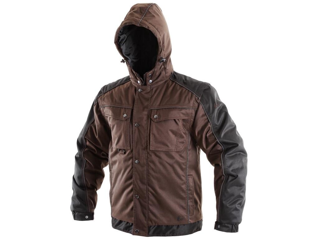 Jacket CXS IRVINE: Men’s padded jacket 2 in 1, zipper covered by trimming, detachable hood, fleece collar, detachable sleeves, sleeves with regulated wristband, plastic loop under…