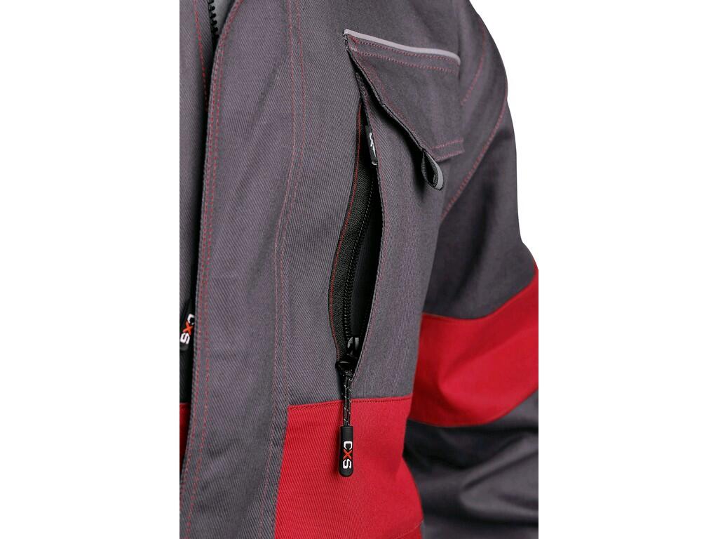 Jacket CXS LUXY EDA: Men’s working jacket, detachable sleeves with elastic cuff, covered zipper fastening with velcro, chest flap pockets, hidden chest zipper pocket, simple side…