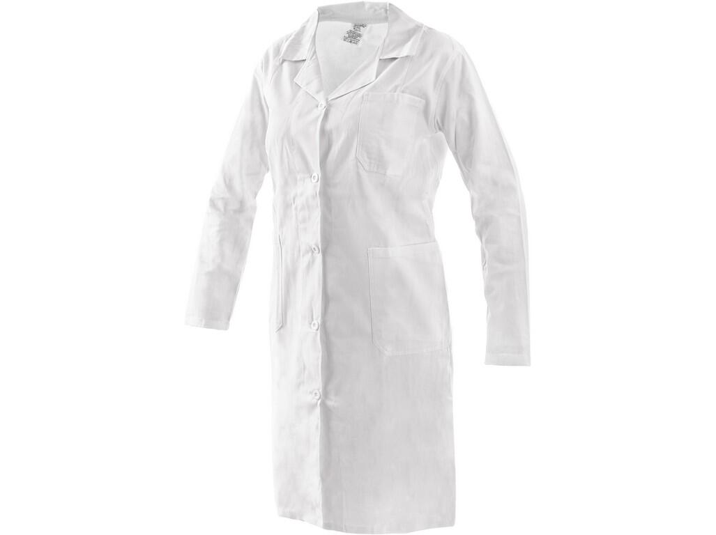 Coat EVA: Ladies’ lab coat with long sleeve, 3 front pockets, back belt with button for fastening. Recommended application: private surgeries, clinics and large medical facilities…