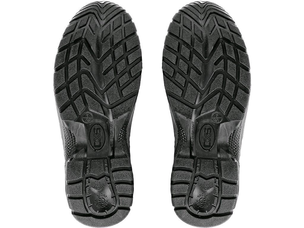 Ankle footwear CXS STONE APATIT O2: Ankle footwear, leather, without steel toe cap, reflective accessories. Material: 1,6 - 1,8 mm cow hydrophobic split embossed leather upper, Ca…